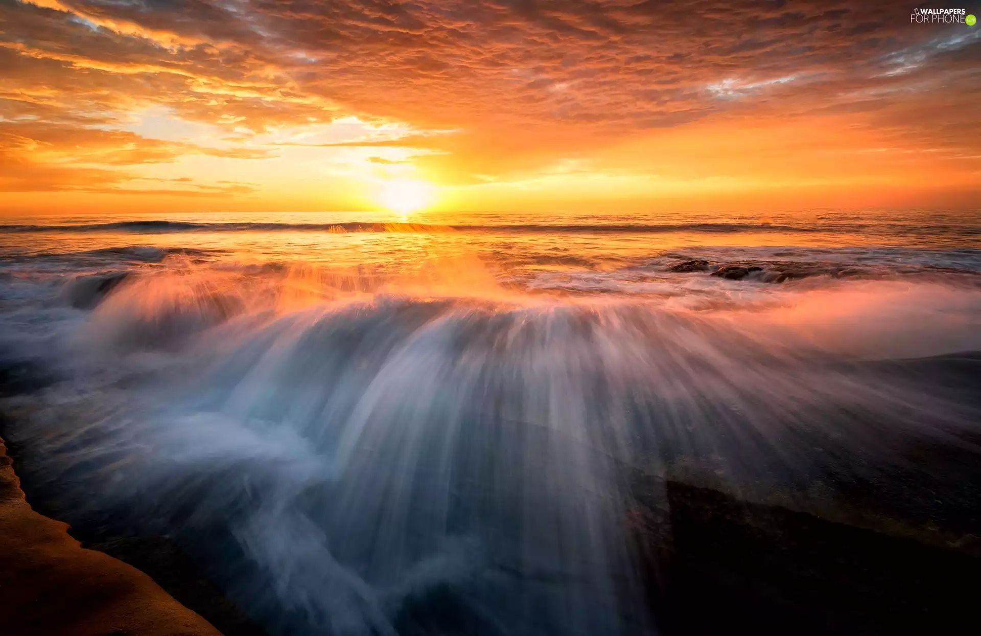 Tides, sea, Great Sunsets