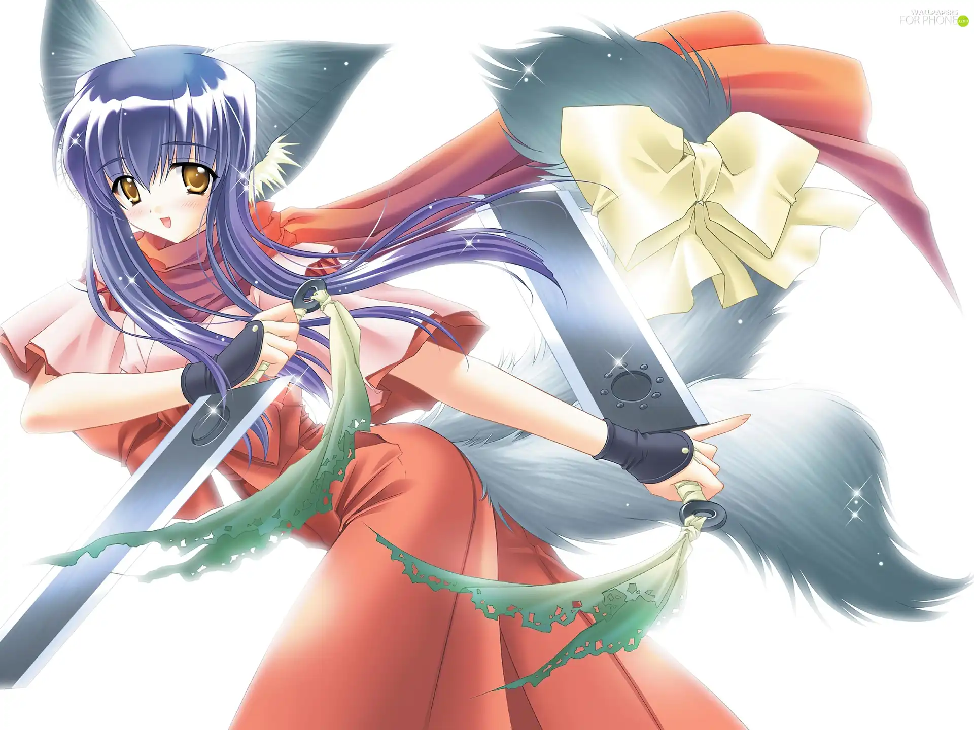 girl, Swords