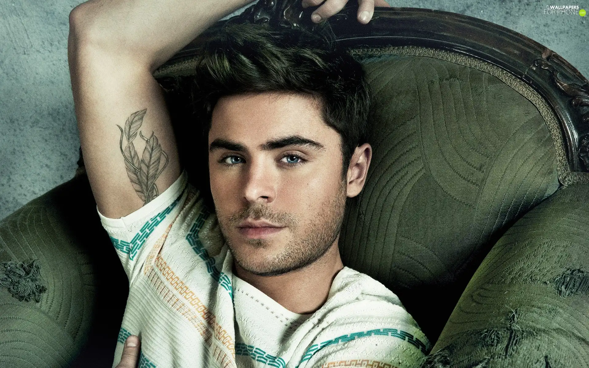 a man, Armchair, Tattoo, Zac Efron