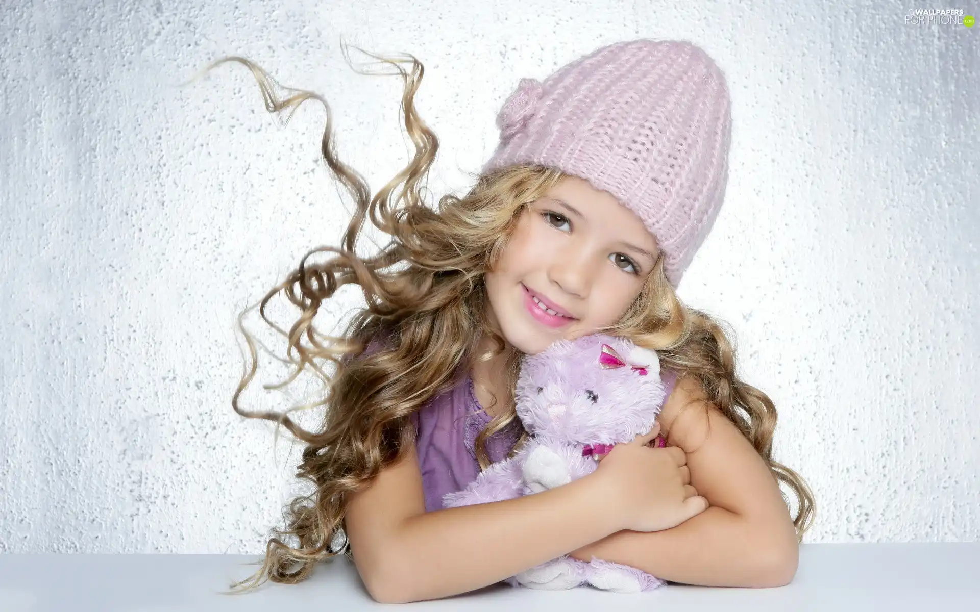 teddybear, girl, Bonnet