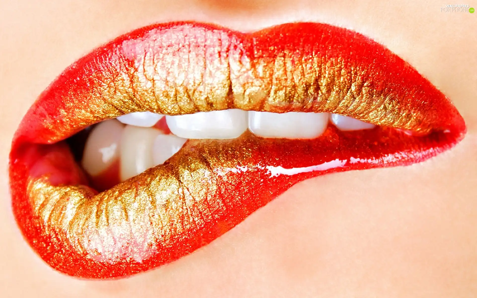 Teeth, Red, lips
