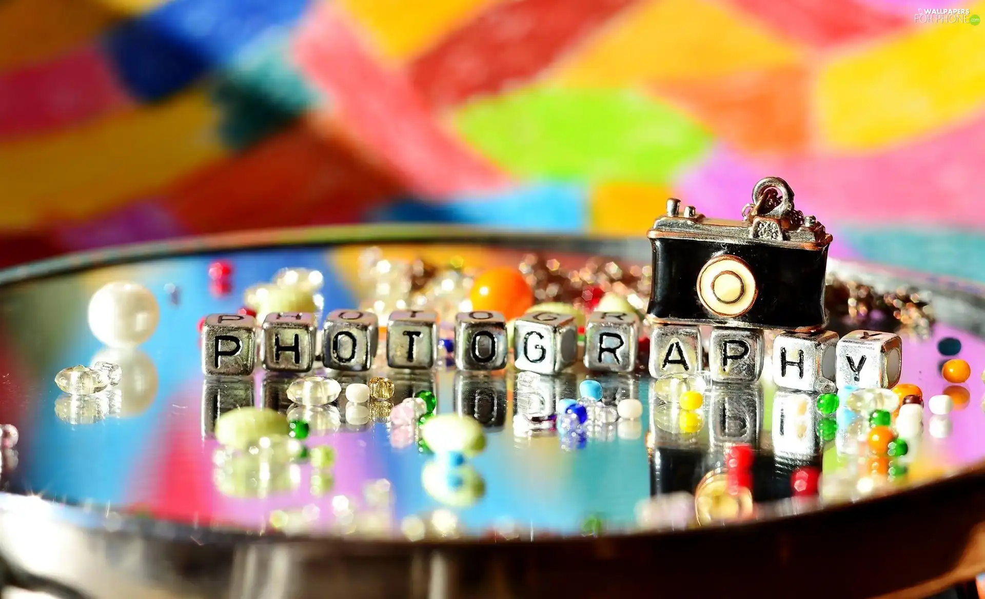 beads, text