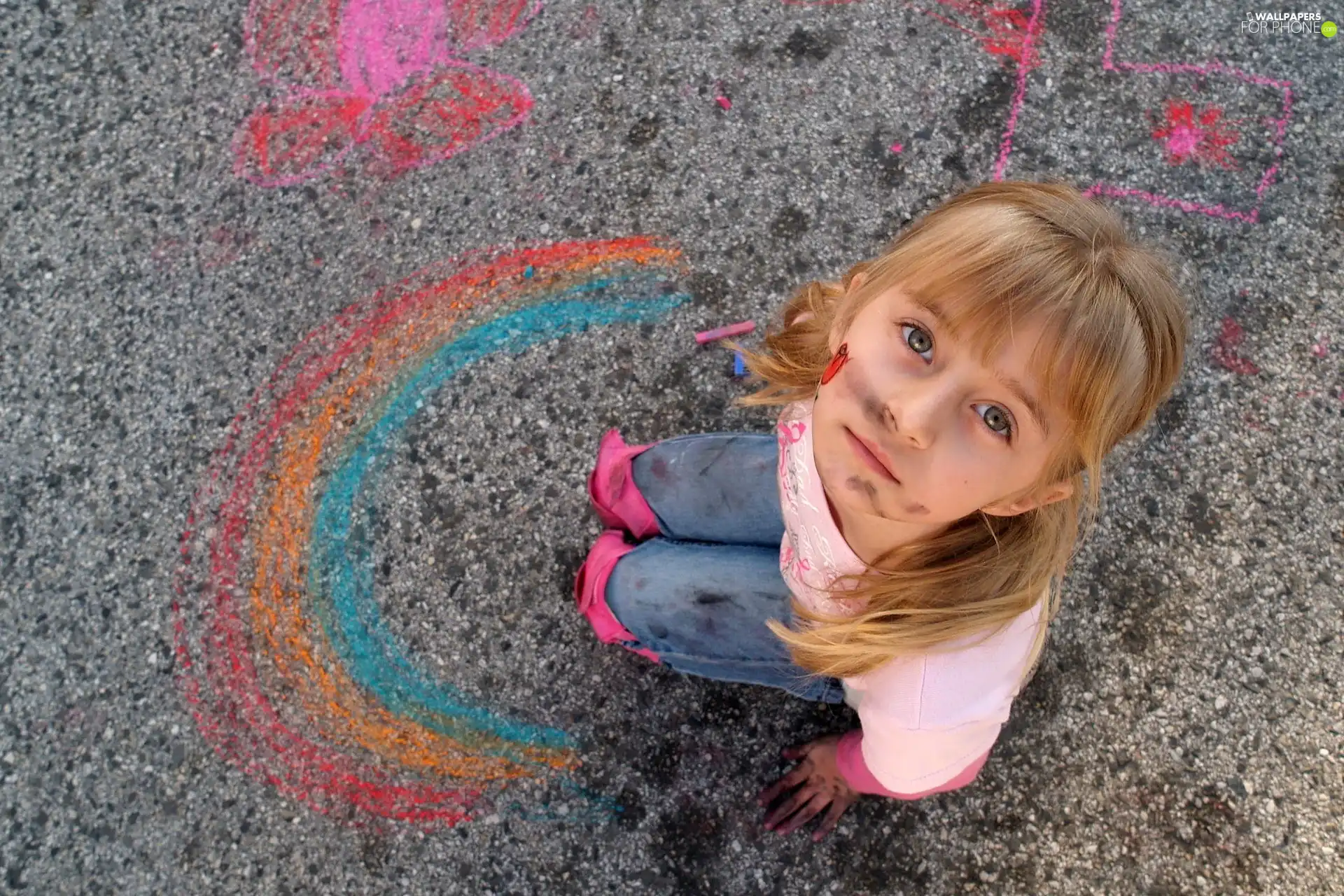 chalk, girl, The look