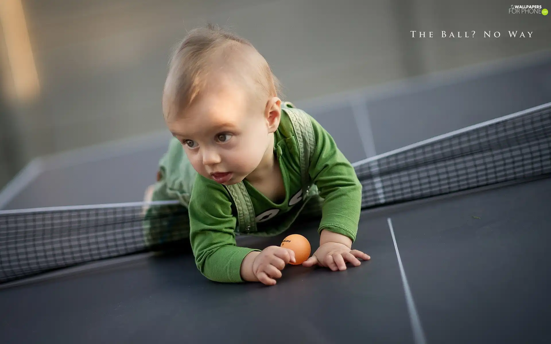 Kid, table, the ball, Tennis