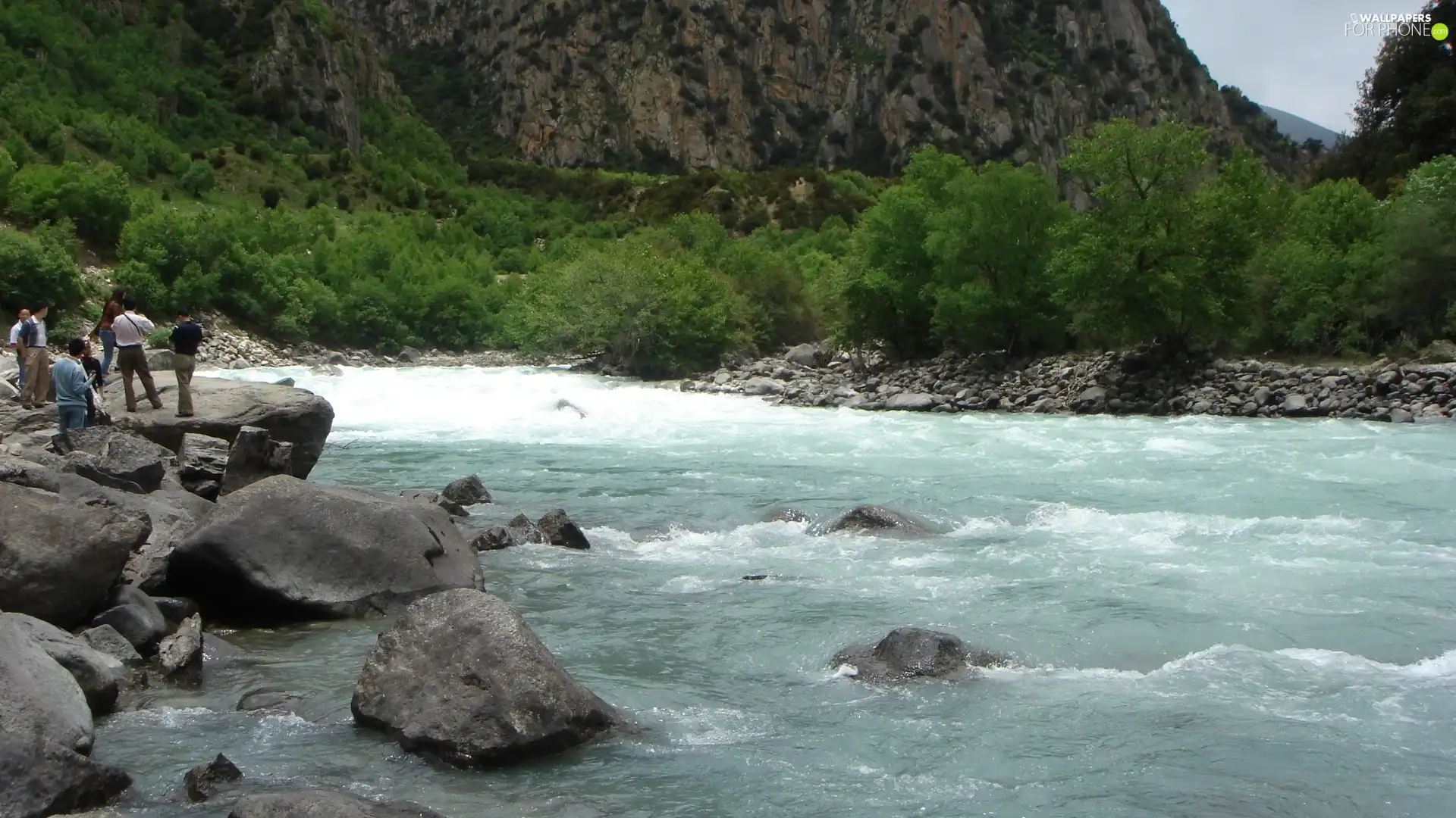 tear, Stones, Tourists, River