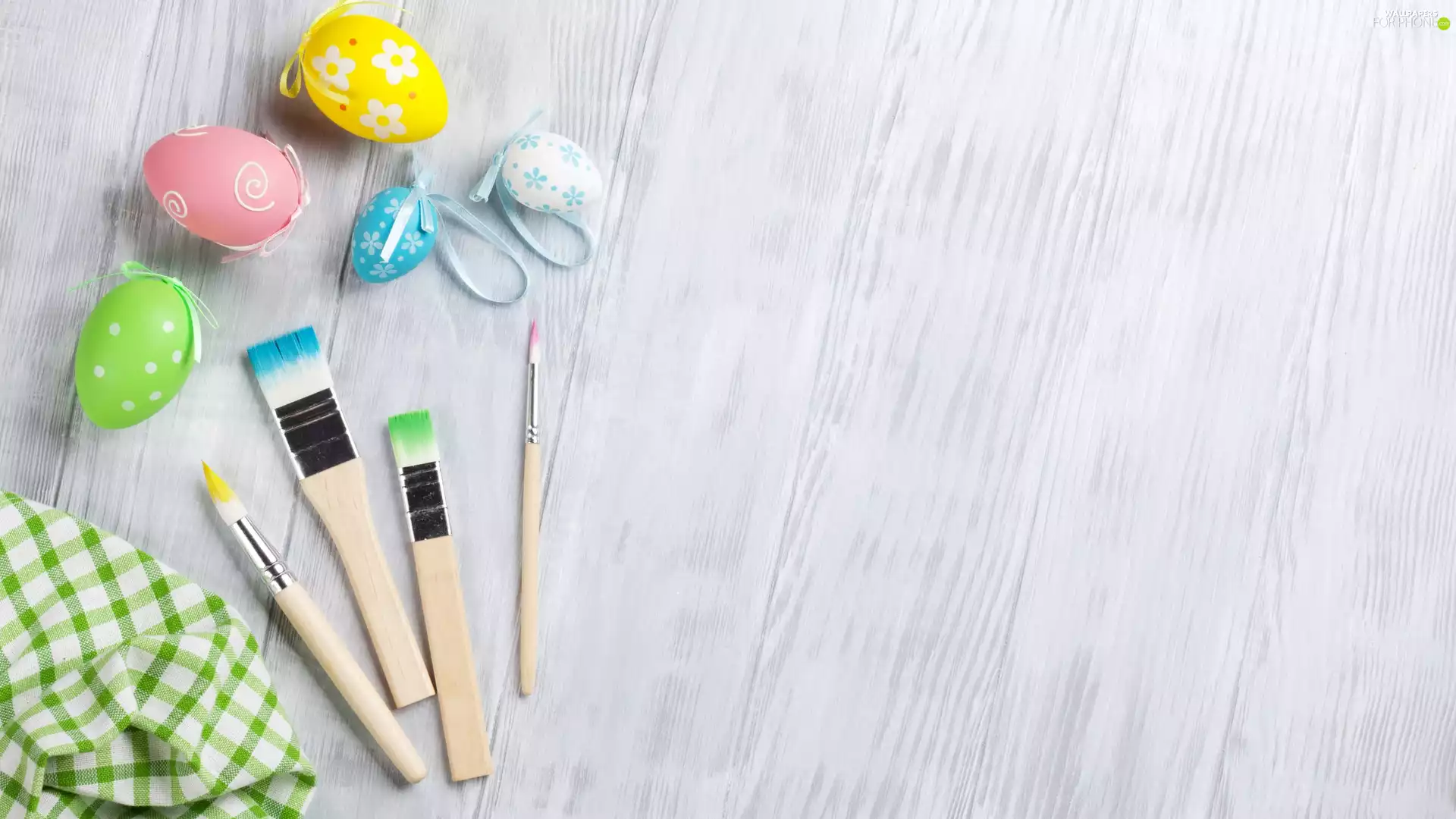 composition, Easter, tea-towel, boarding, Brushes, eggs