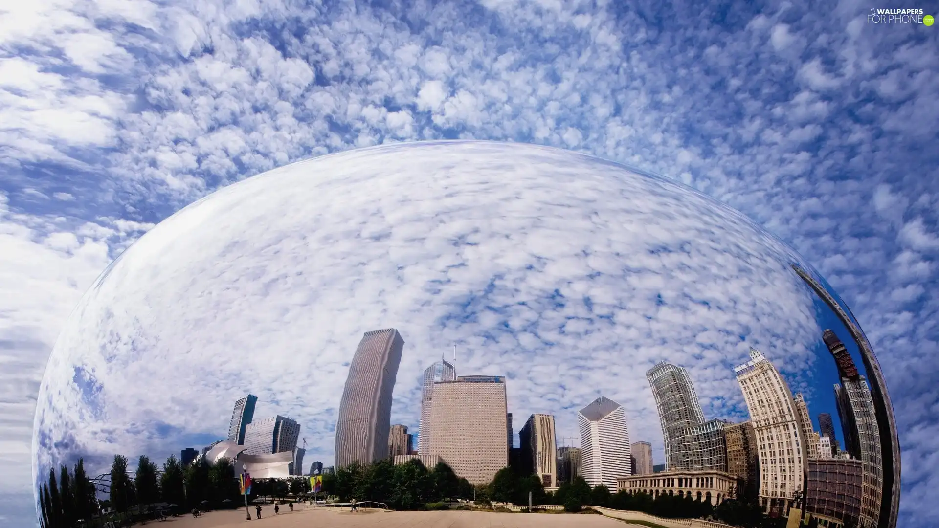 Town, Orb, clouds