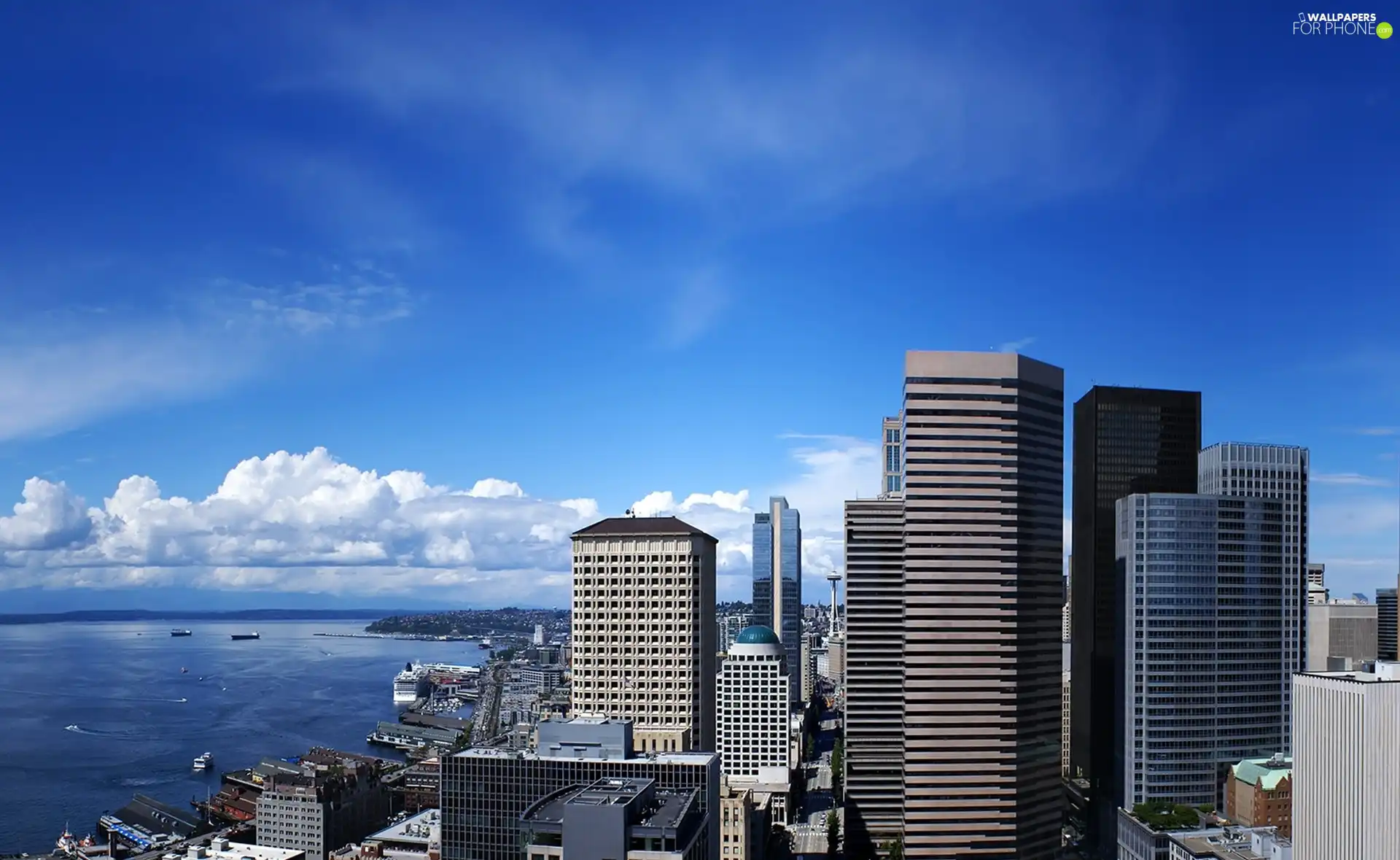 Town, Sky, clouds