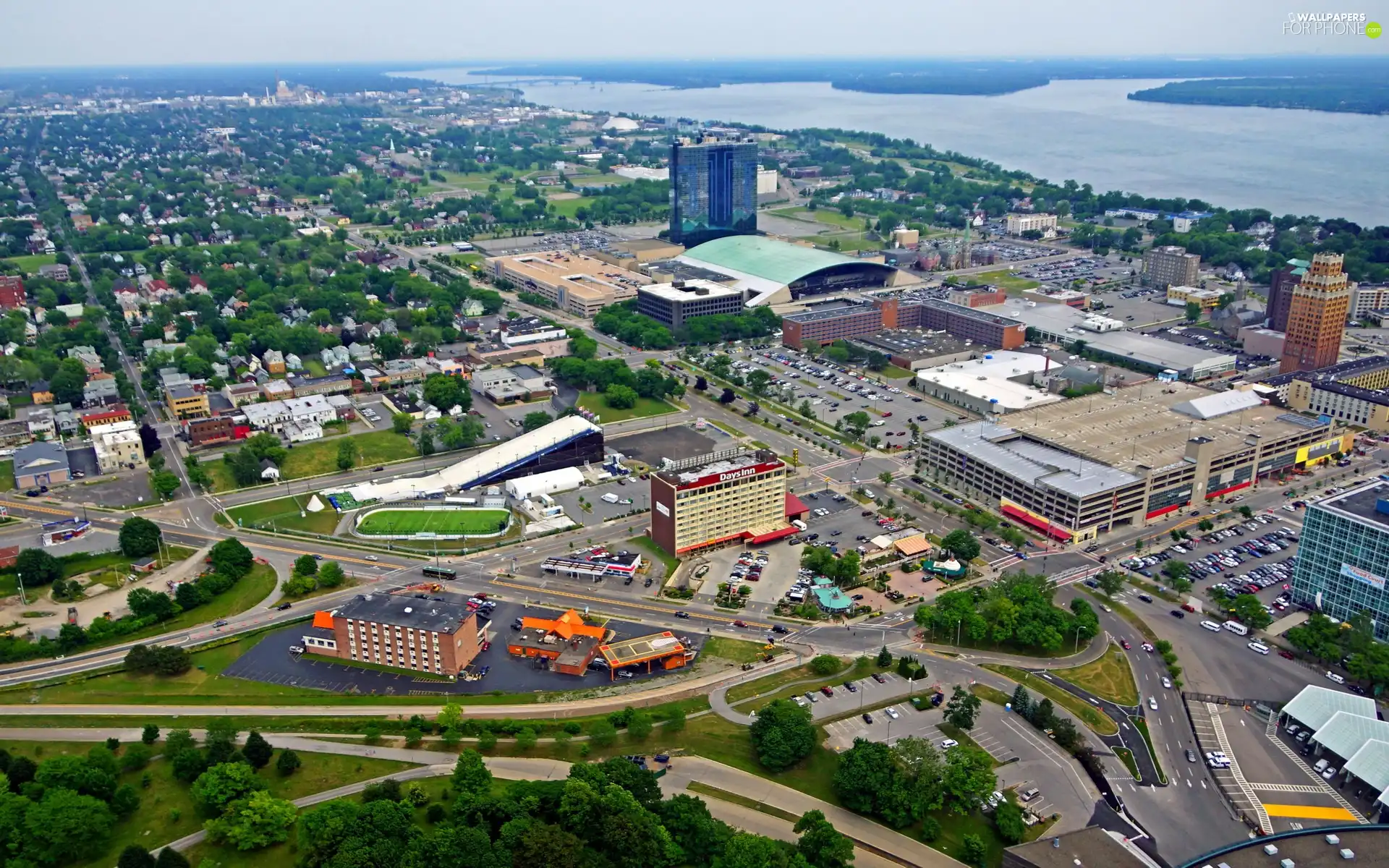 panorama, town