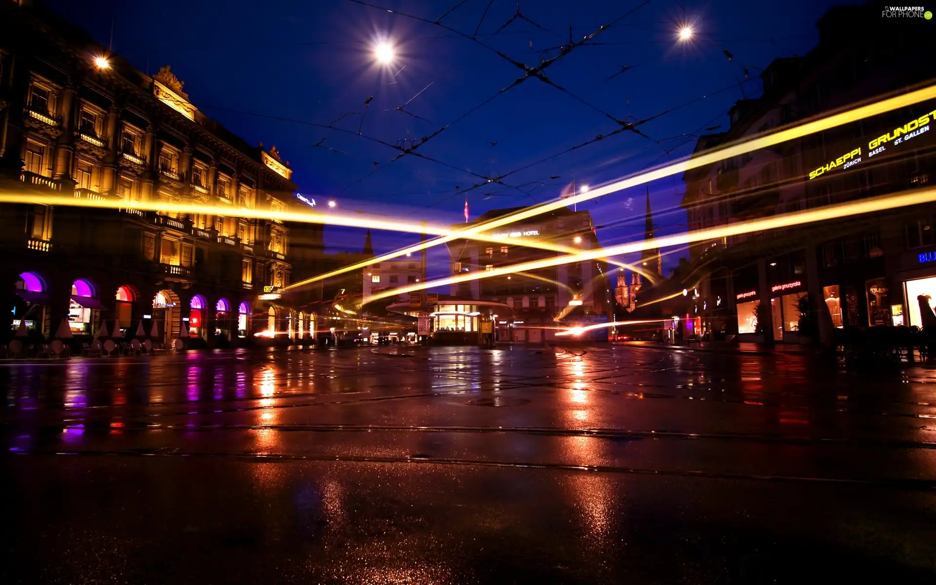 track-way, light, town