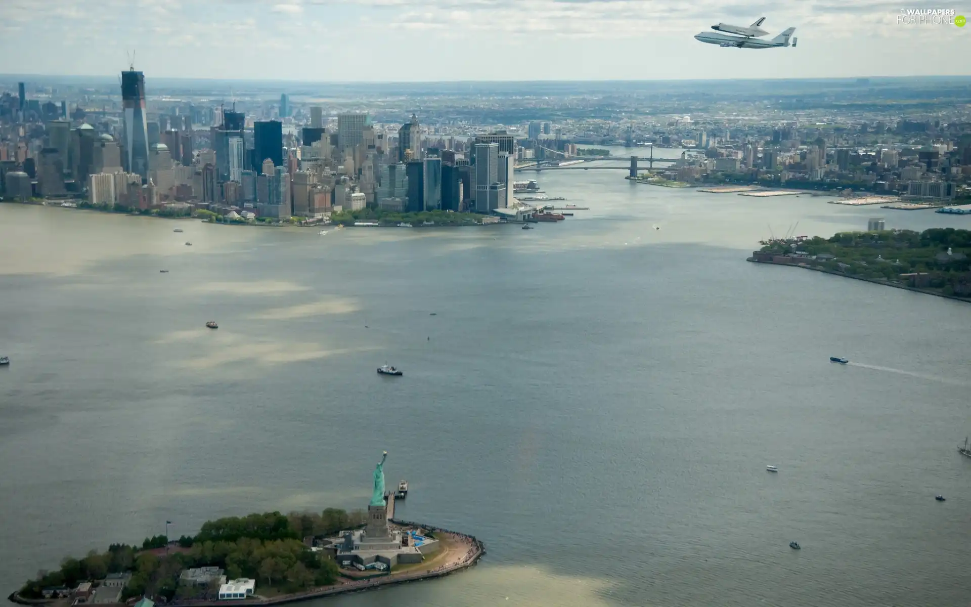 New York, panorama, town
