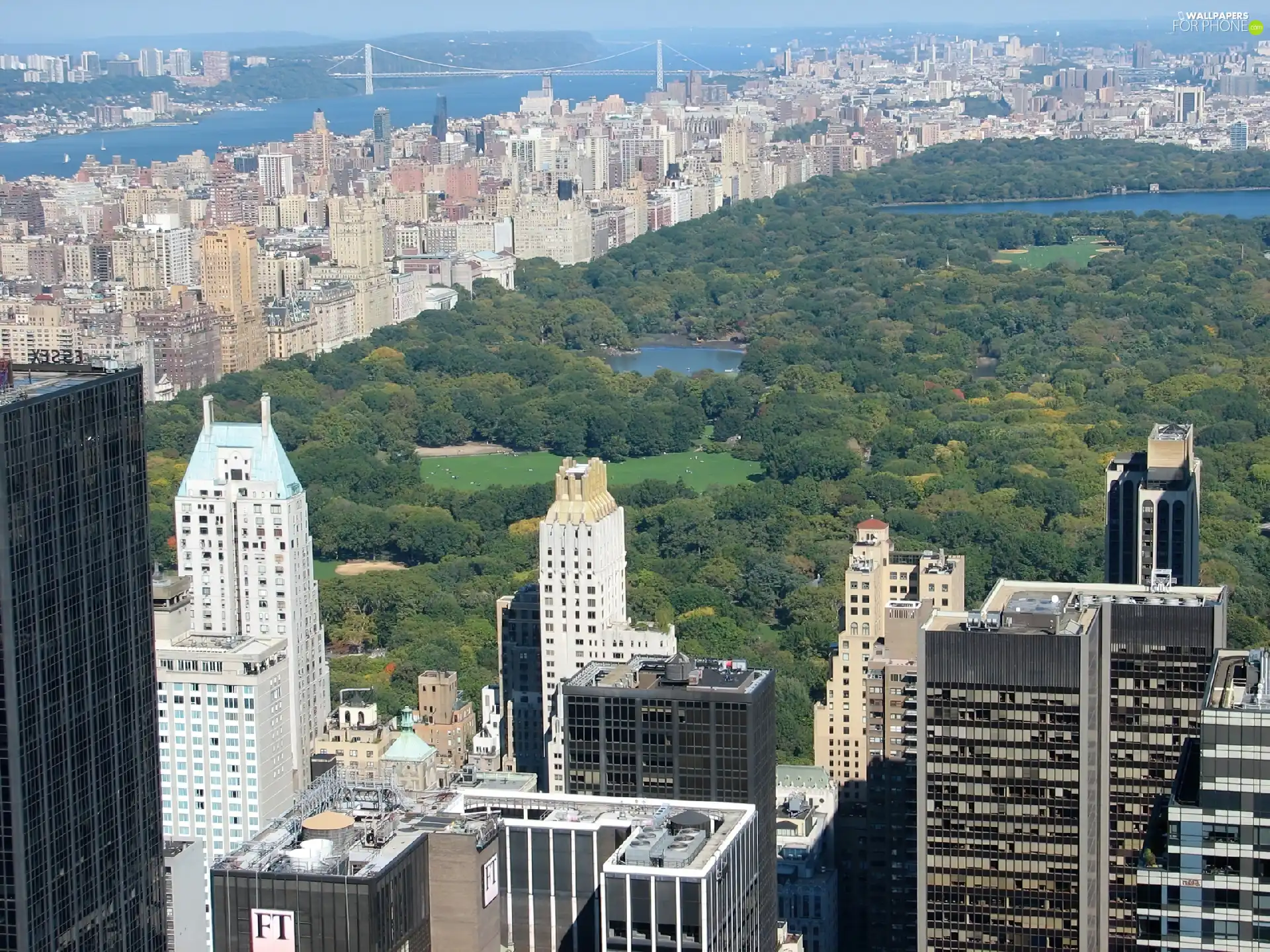 New York, panorama, town