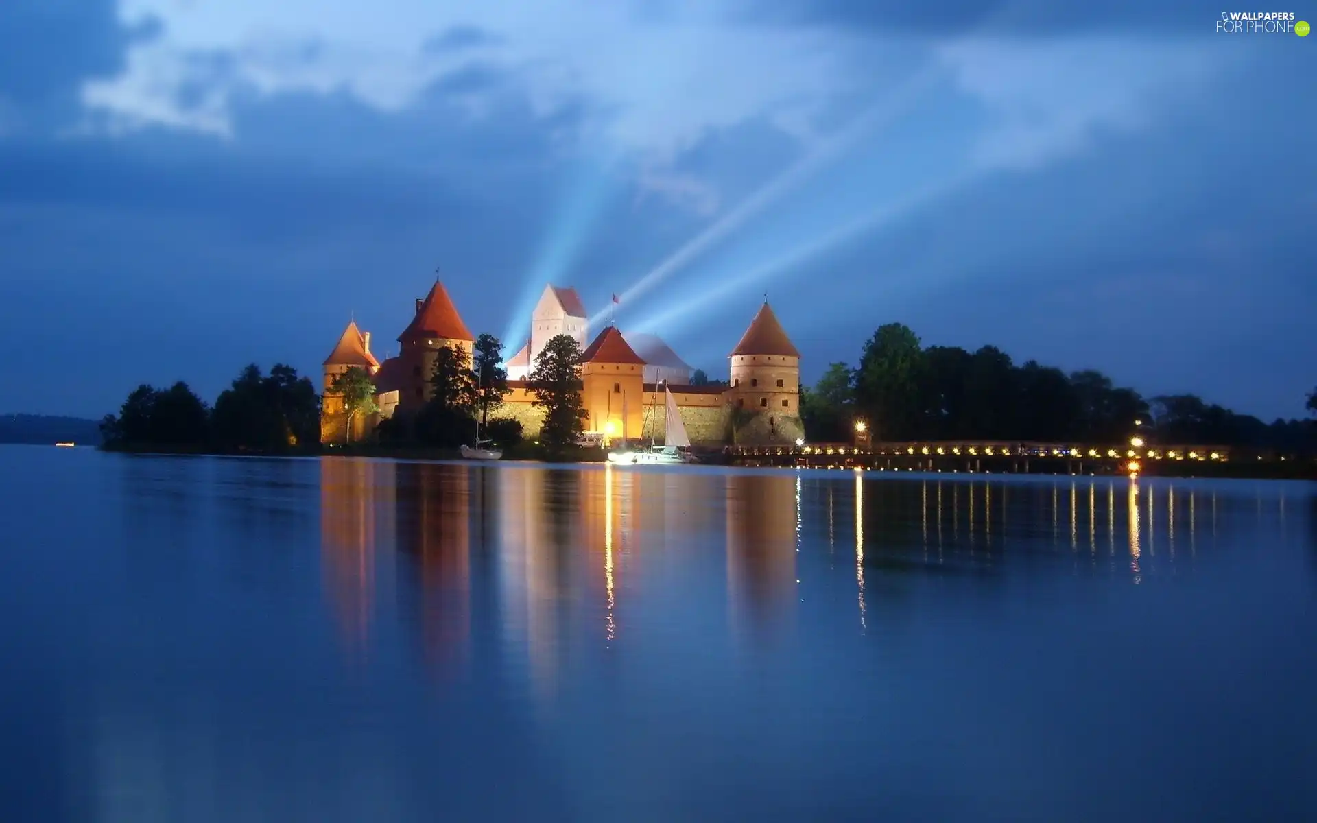 Trakai, Lithuania, lake, Island, Castle