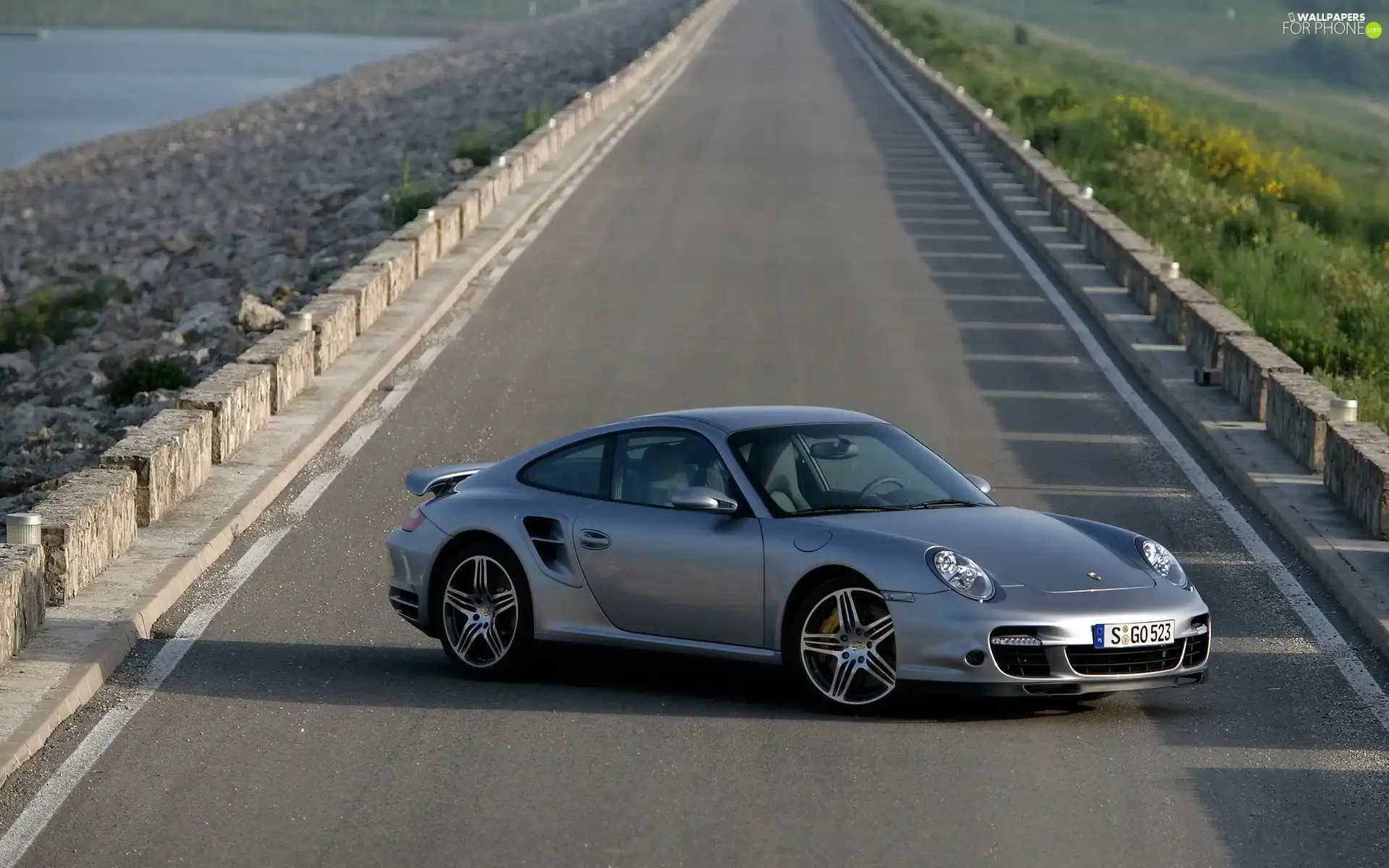 911, Automobile, Way, Porsche, silver, Turbo, ##