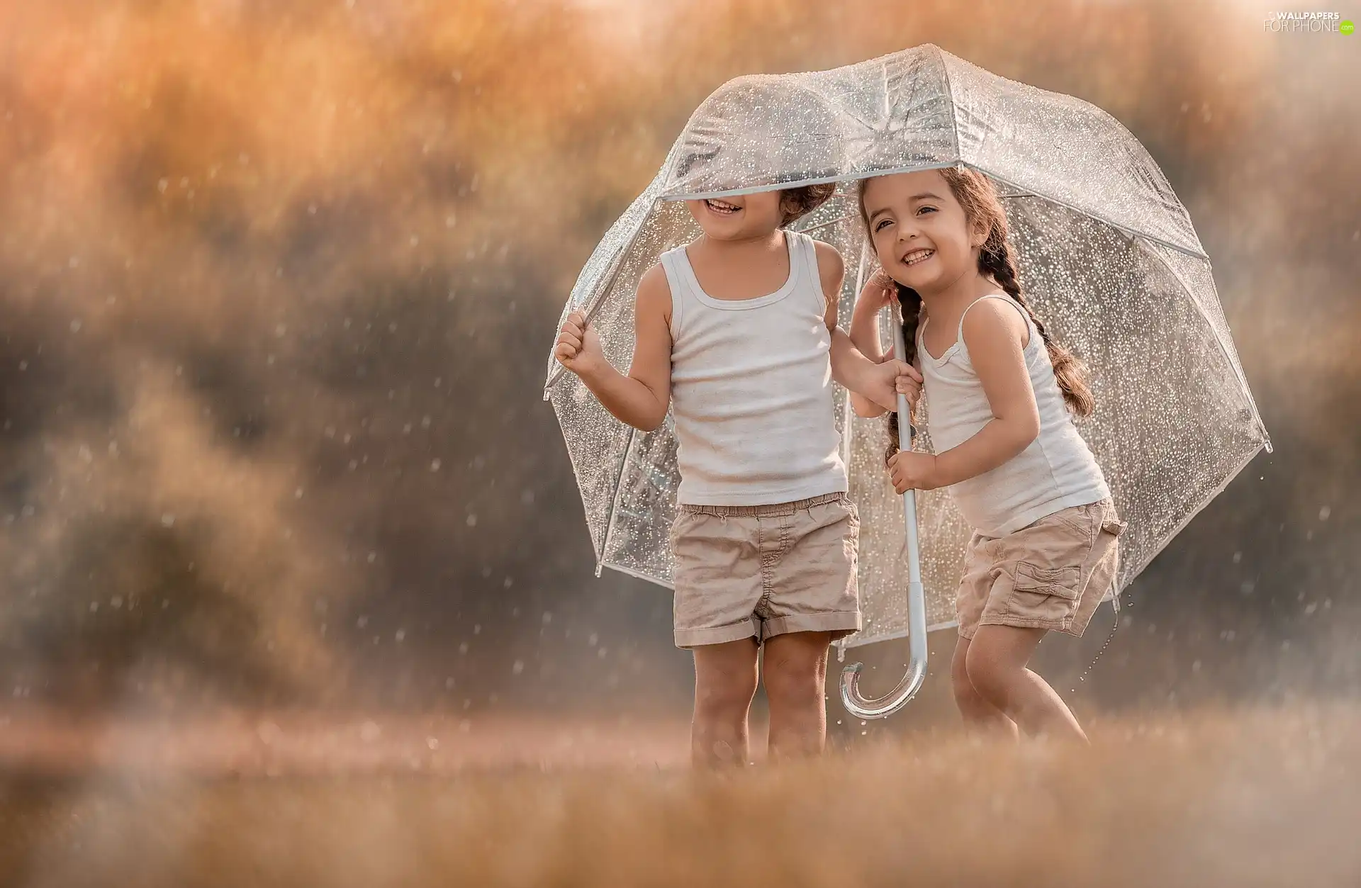 umbrella, Kids, Rain