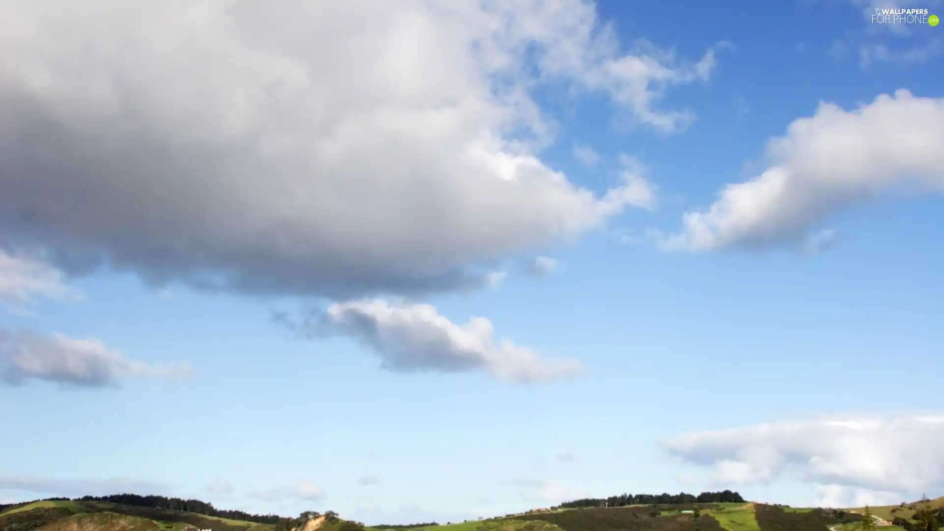 Valley, Sky, clouds