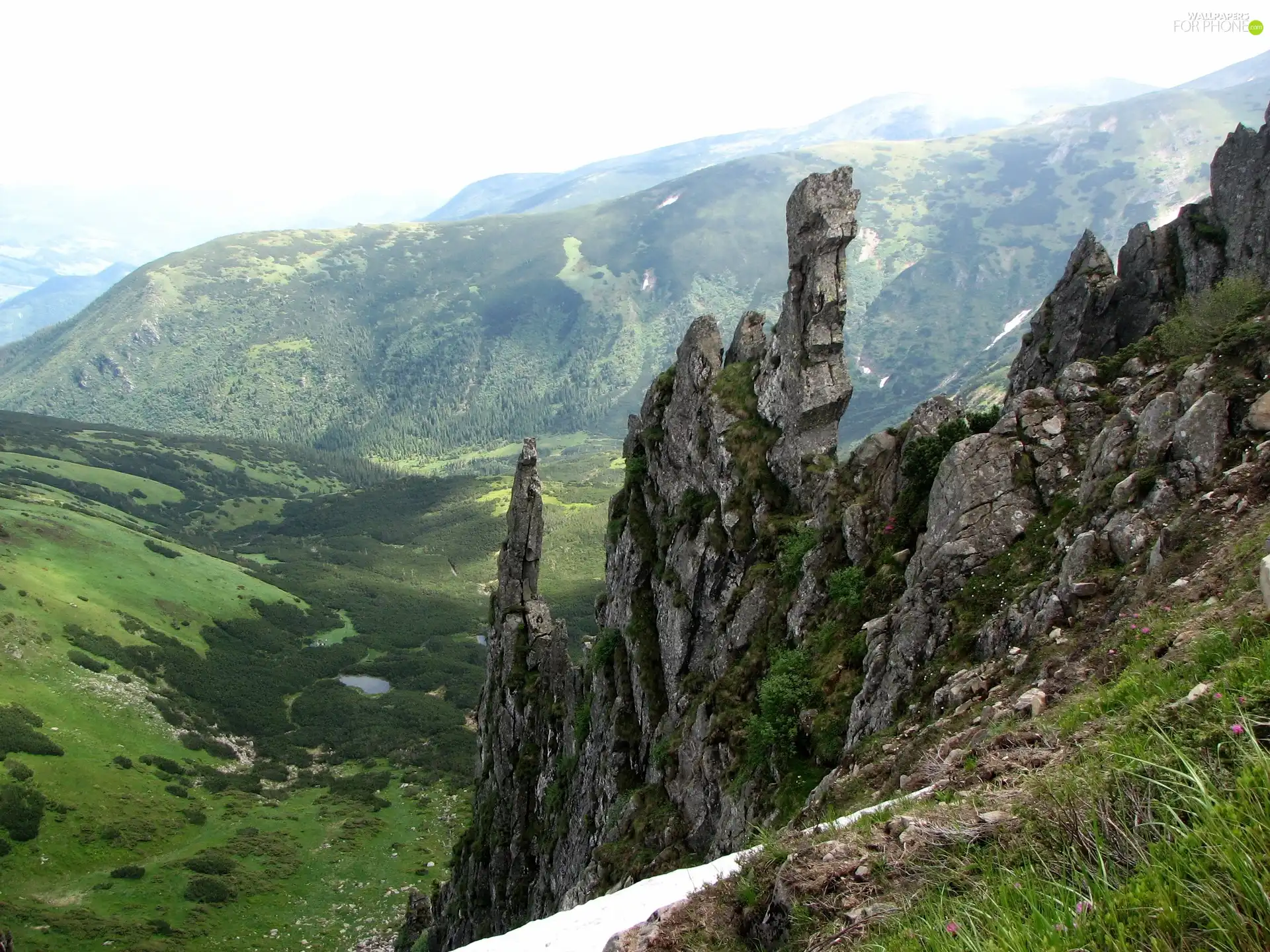 Valley, Mountains, rocks