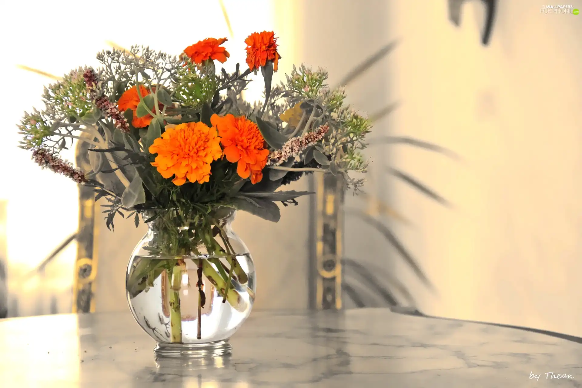 Vase, bouquet, flowers