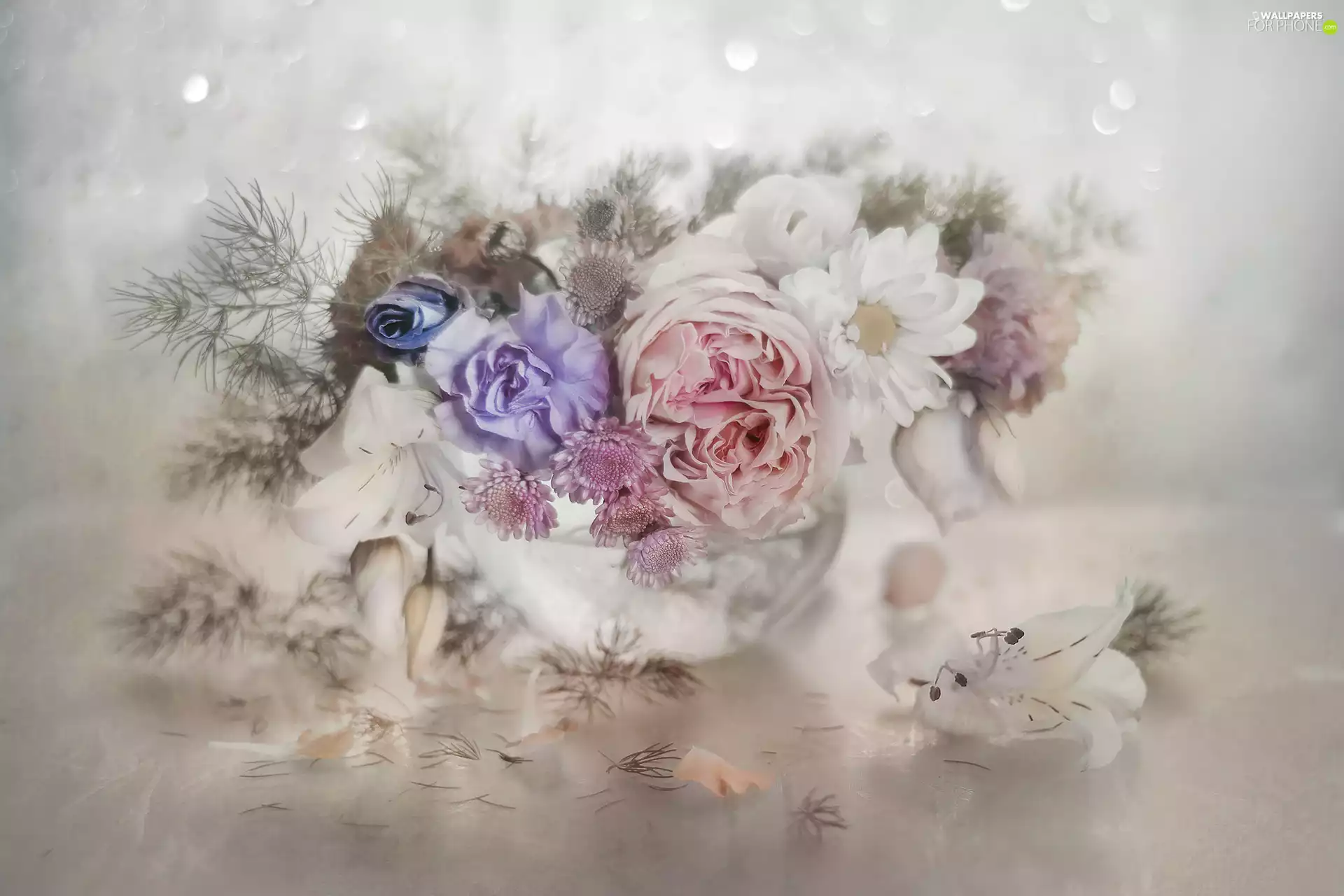 vase, bouquet, Flowers