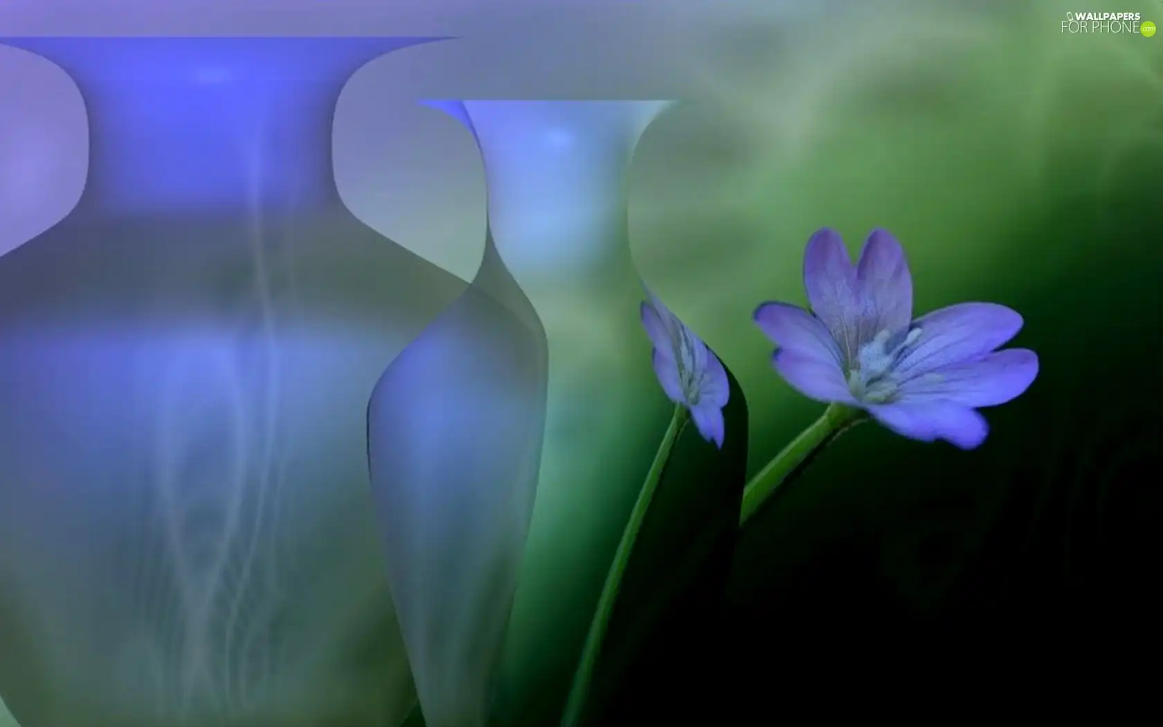 vases, blue, Flower