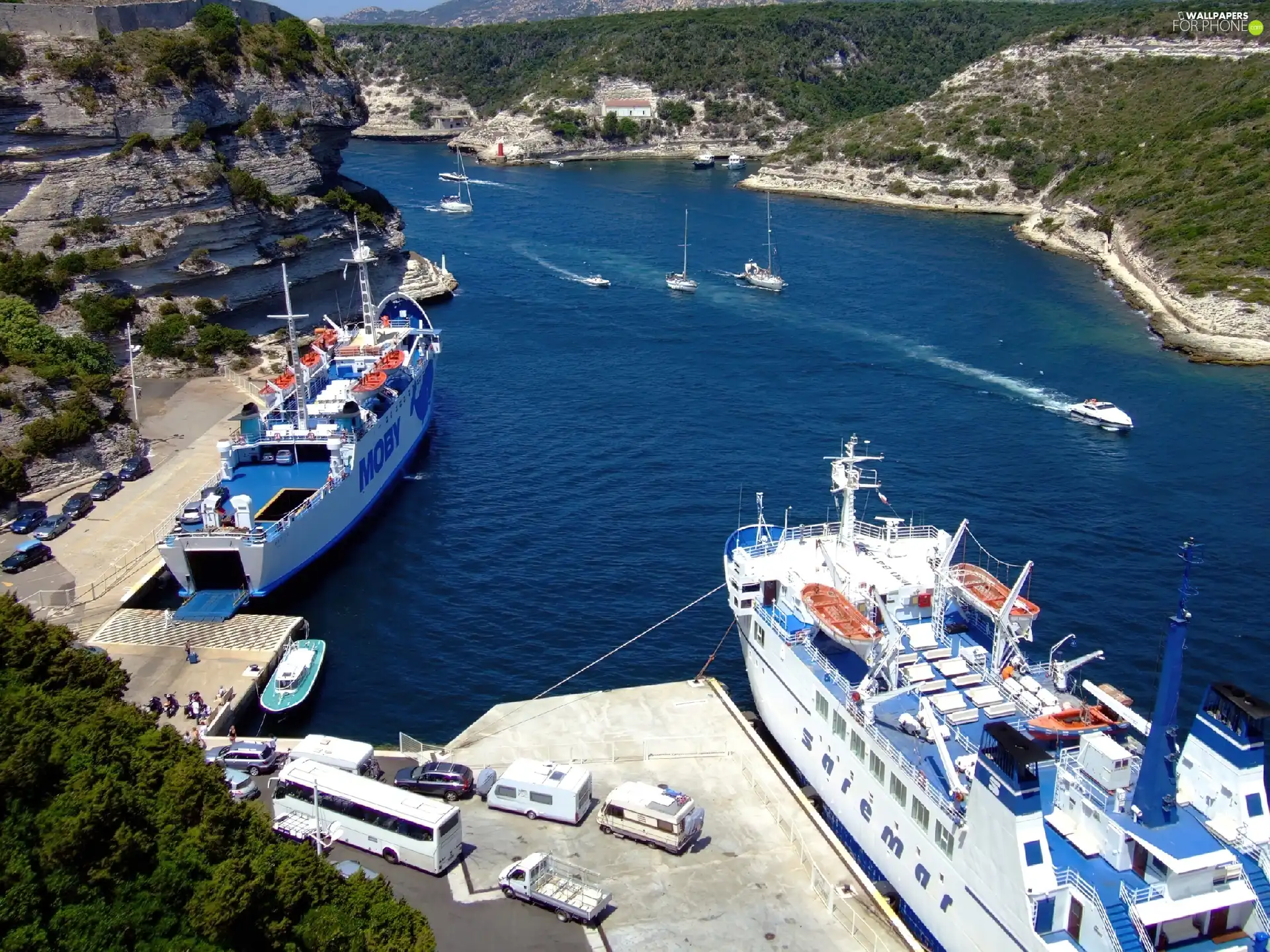 France, water, vessels, Bonifacio