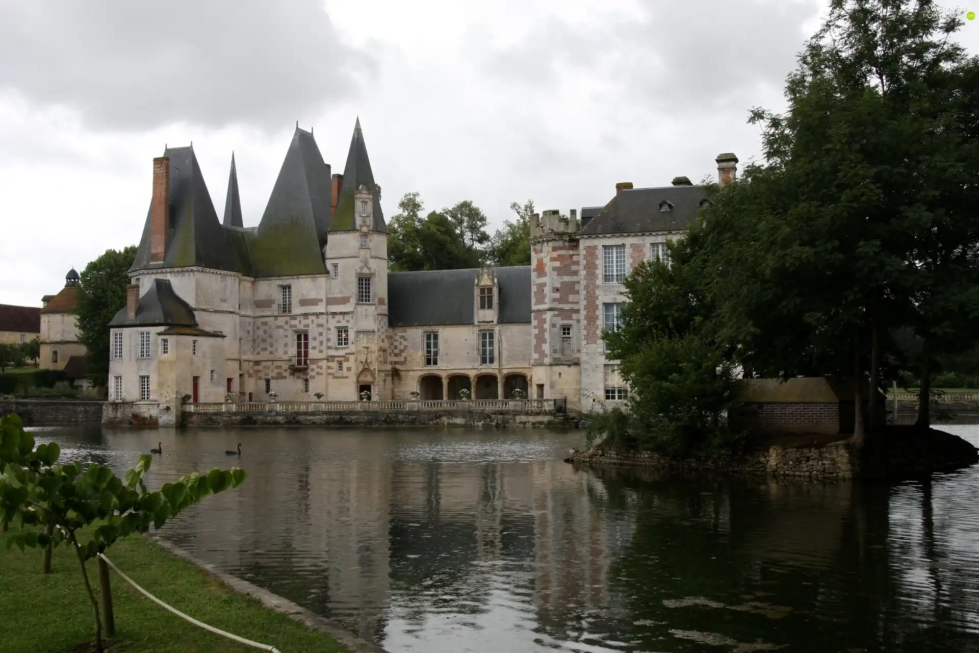 Castle, trees, viewes, water