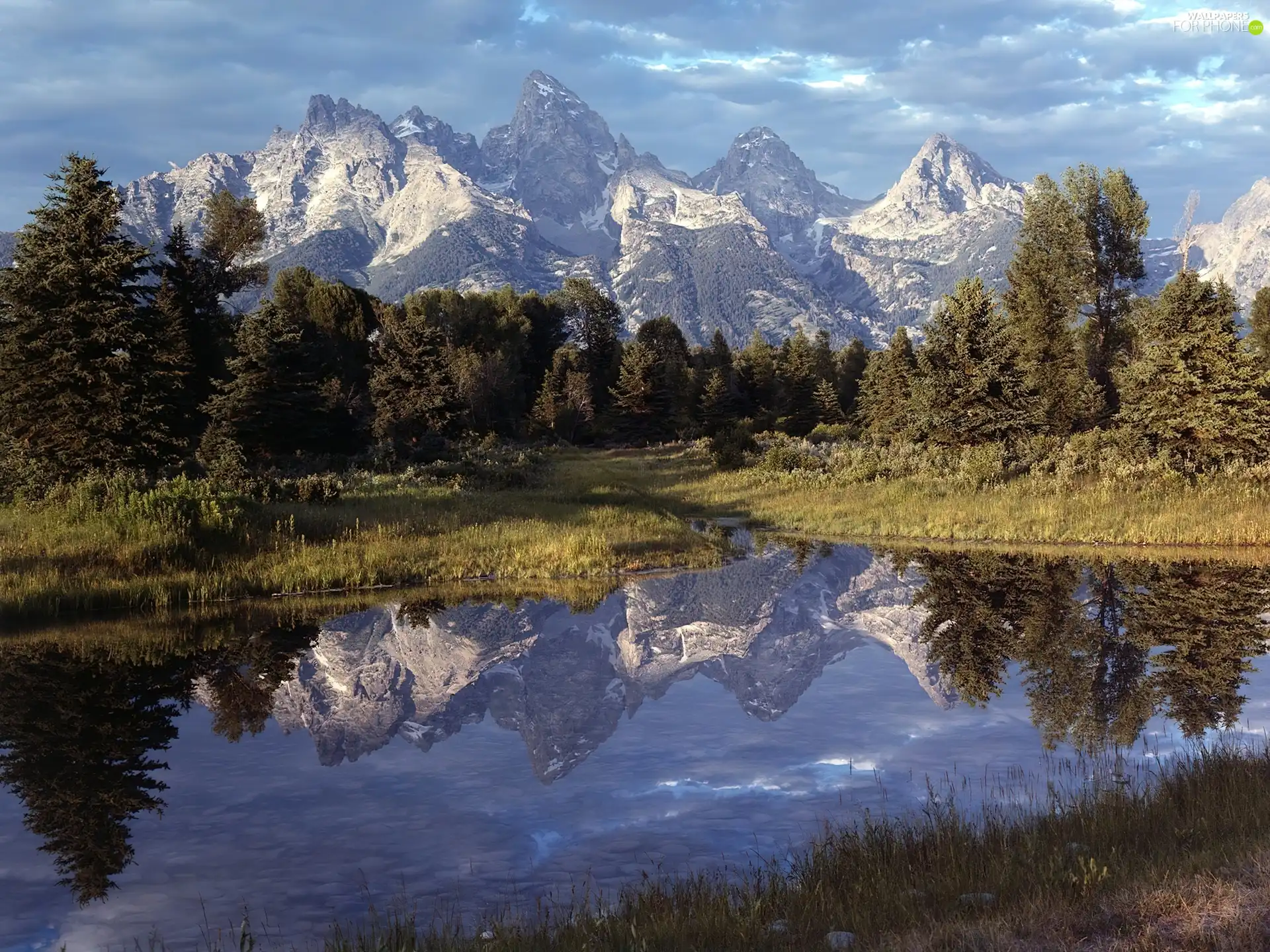 Mountains, trees, viewes, lake