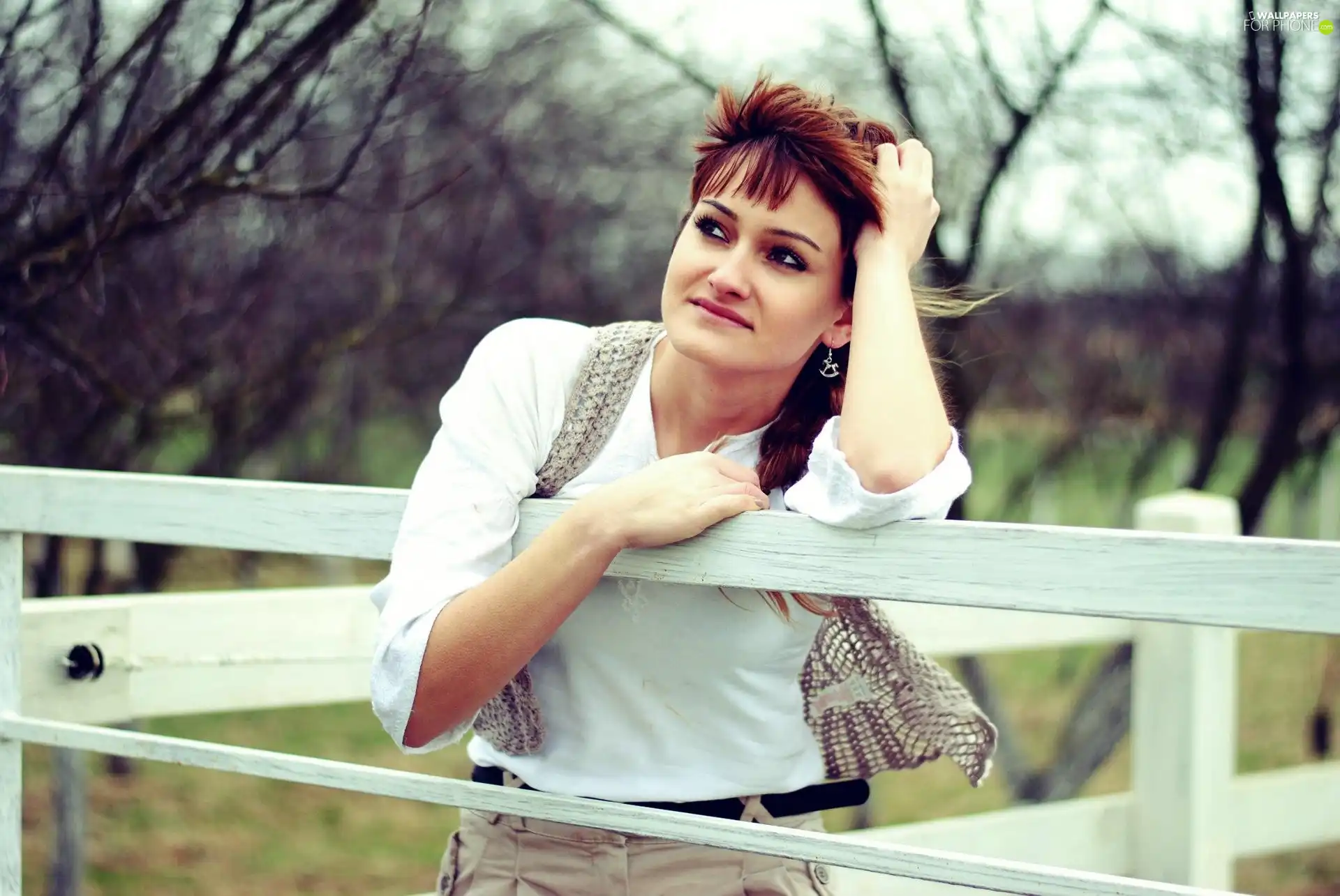 Women, trees, viewes, Fance