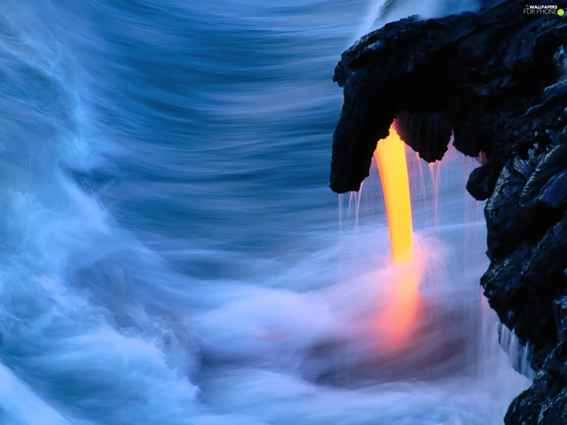 Ocean, volcano