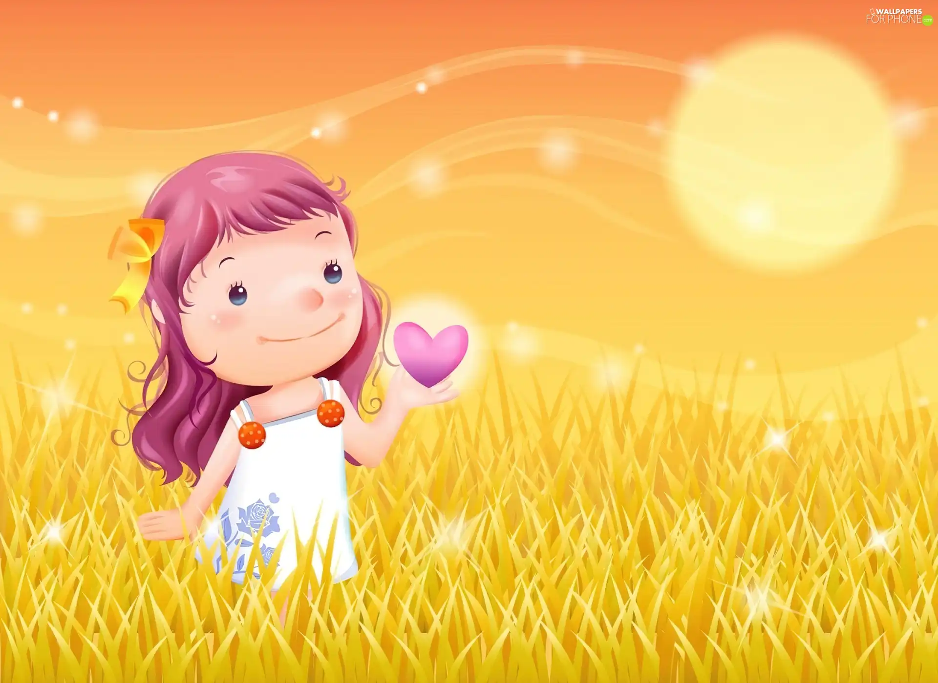Kid, sun, wander, Meadow