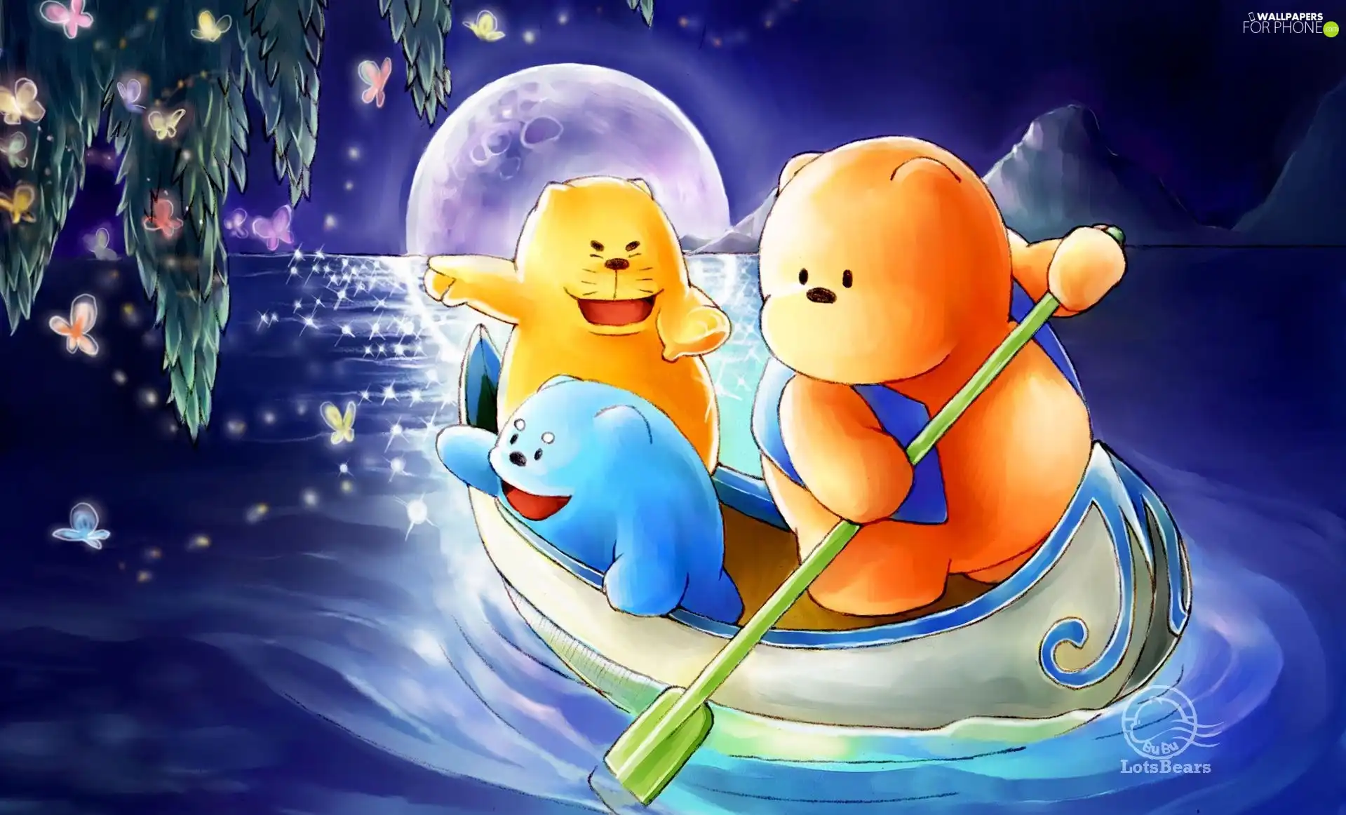 water, bear, Boat