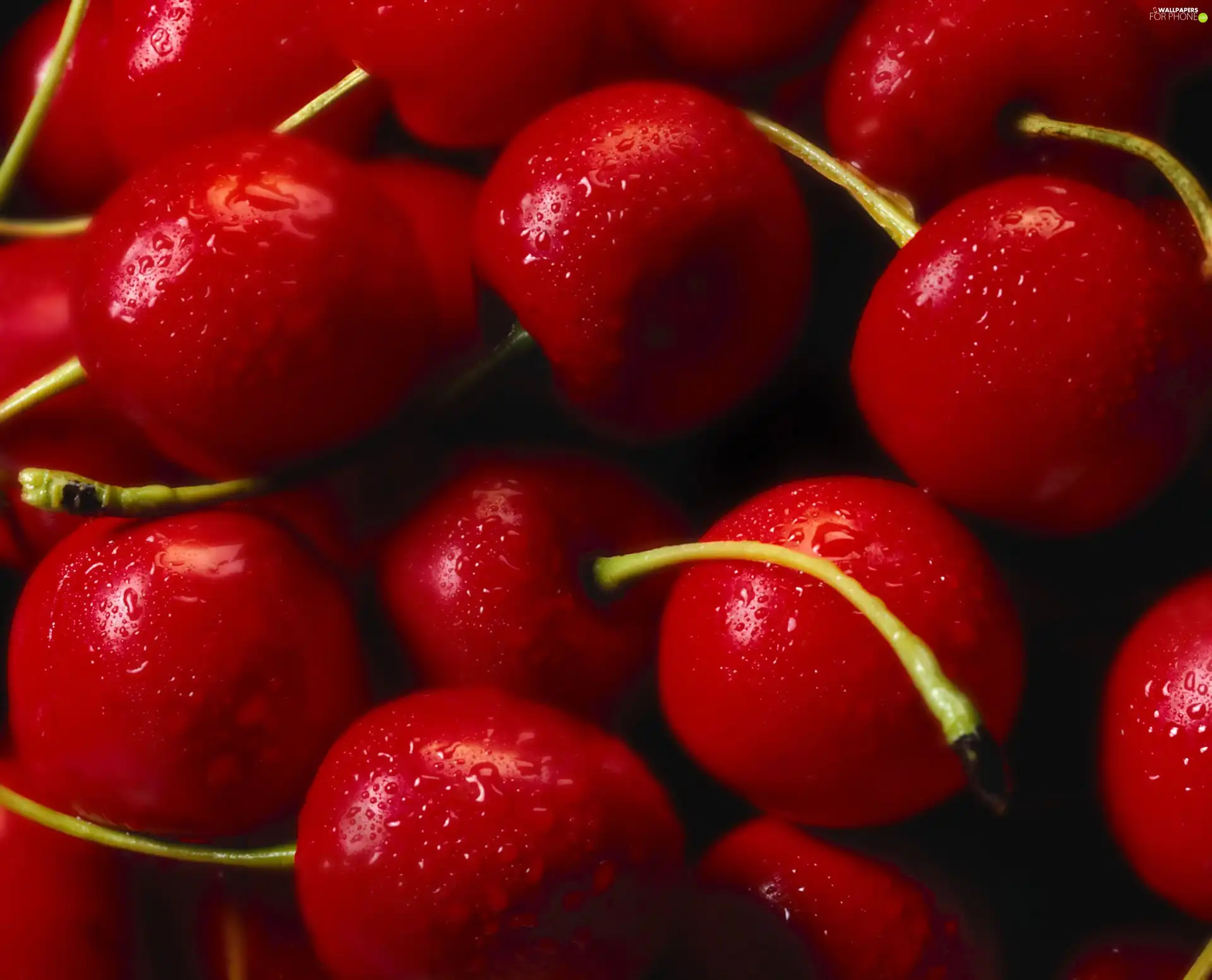 water, cherries, drops