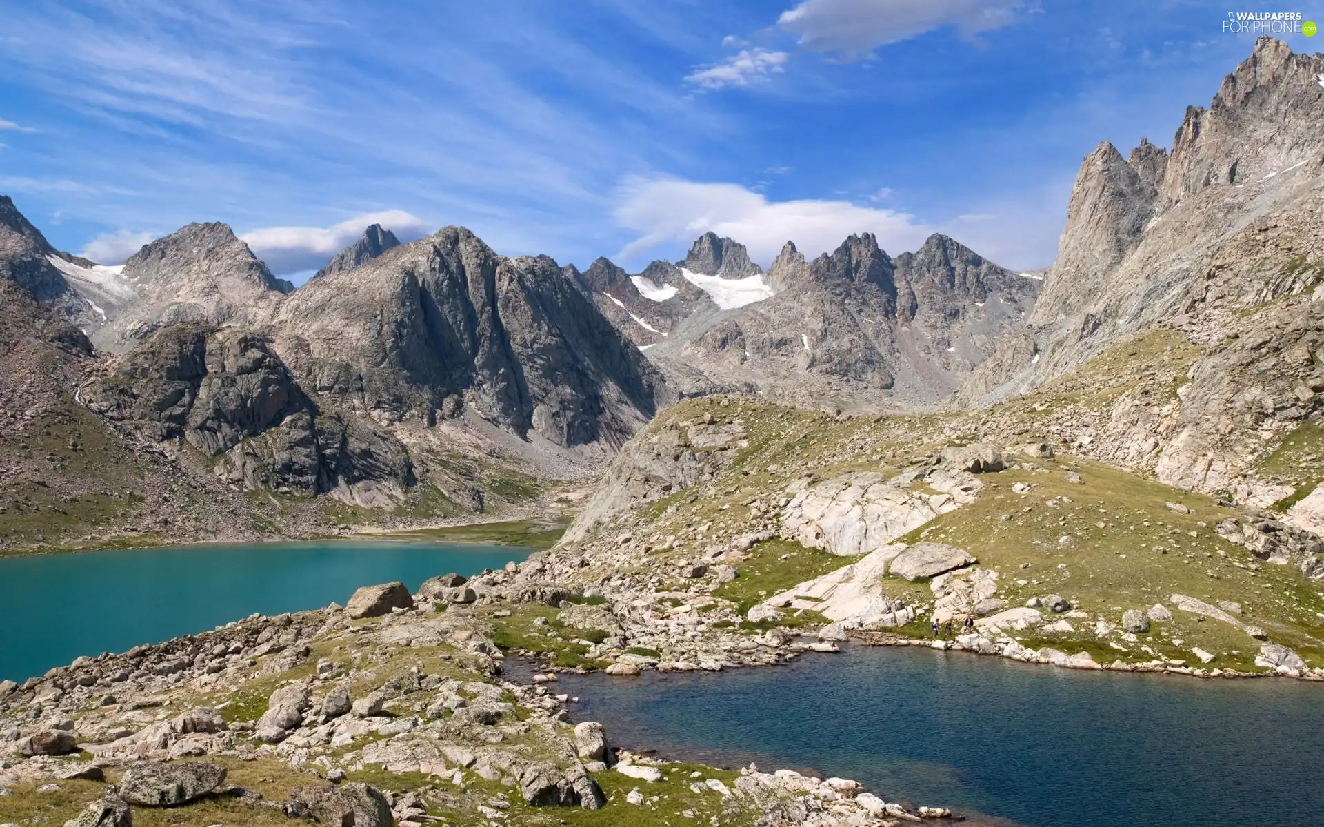 Mountains, water