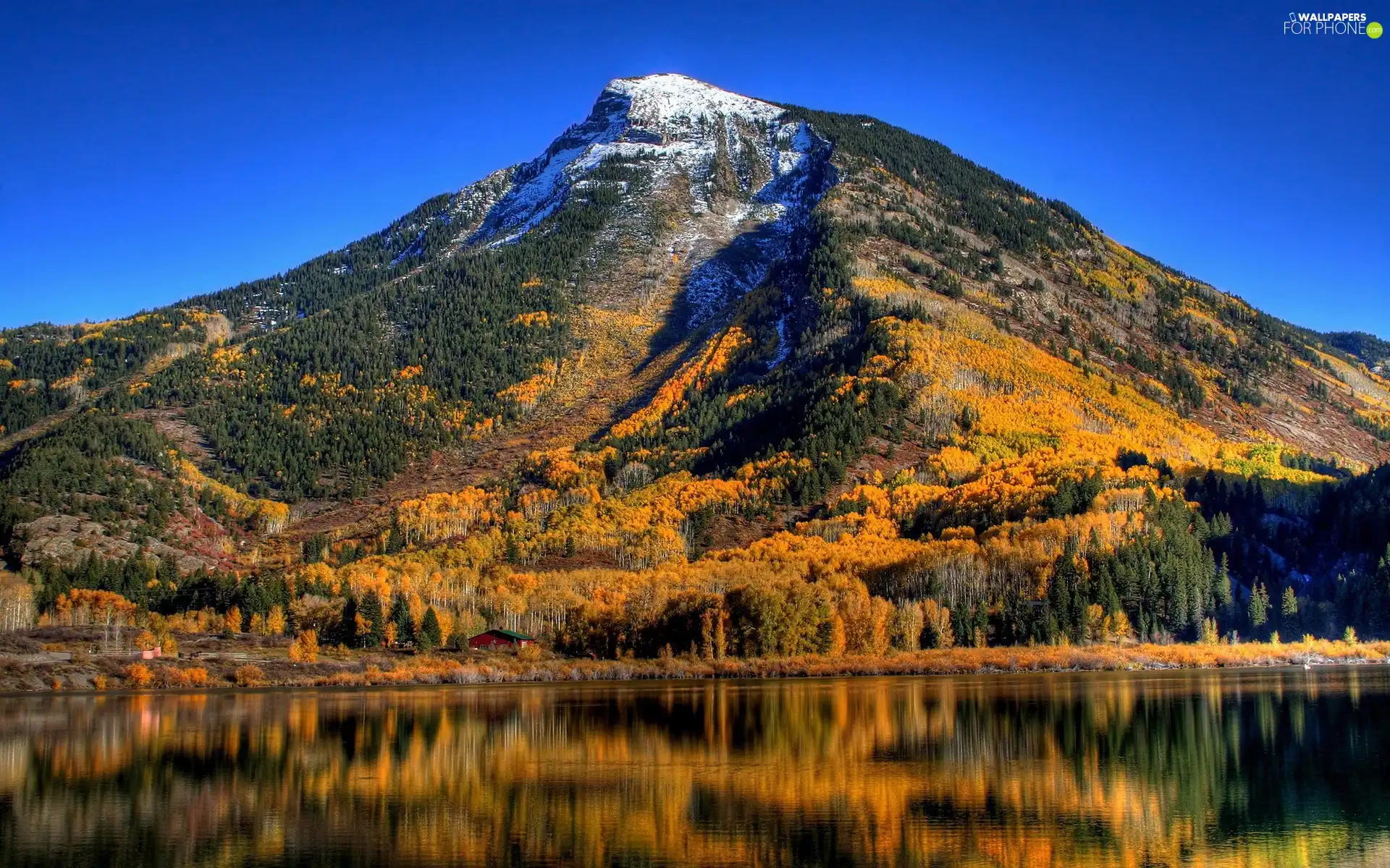 water, landscape, Mountains