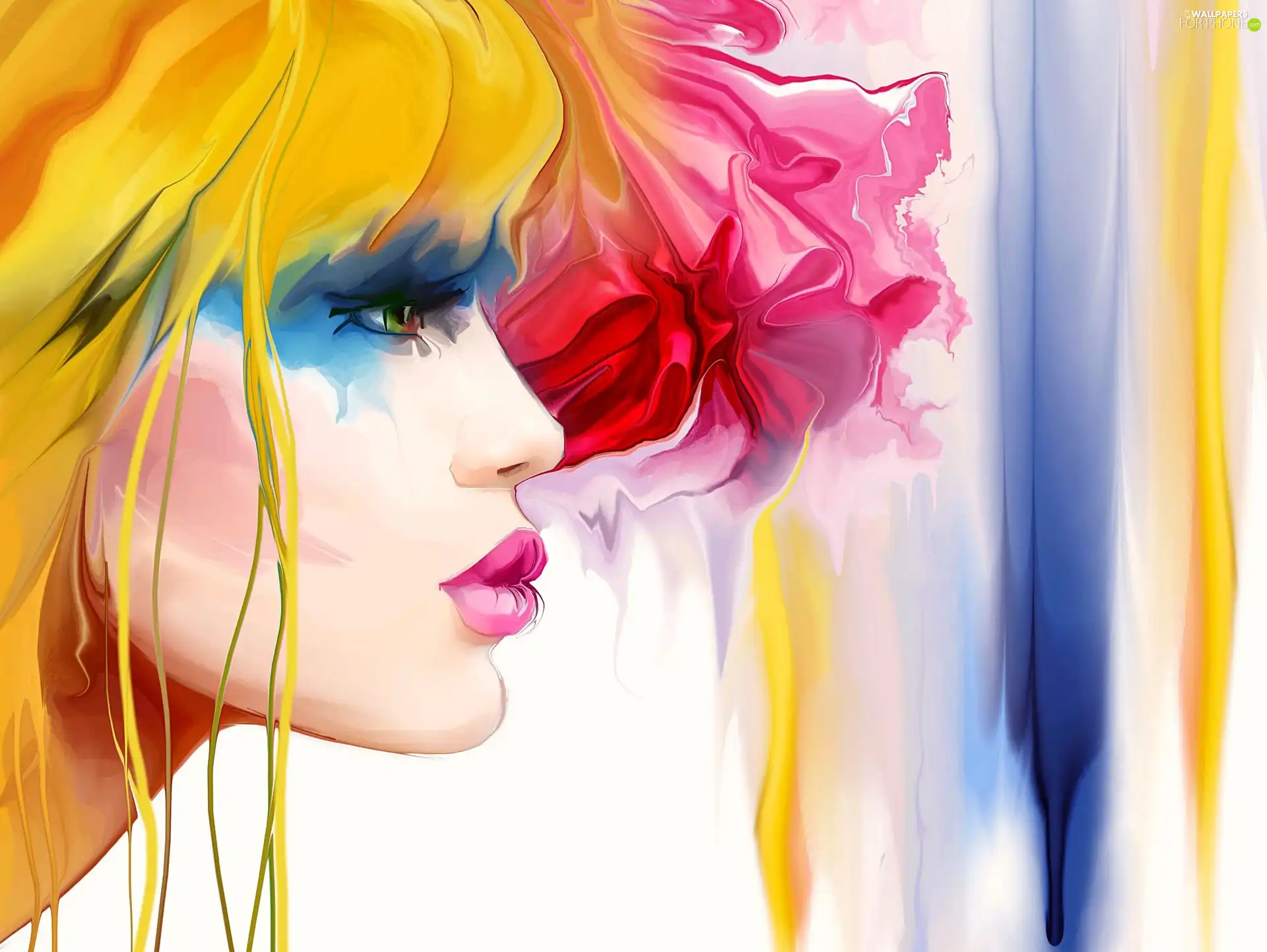 watercolor, Women, picture