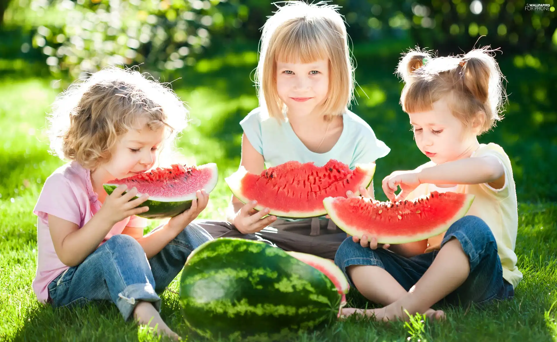 Kids, watermelon