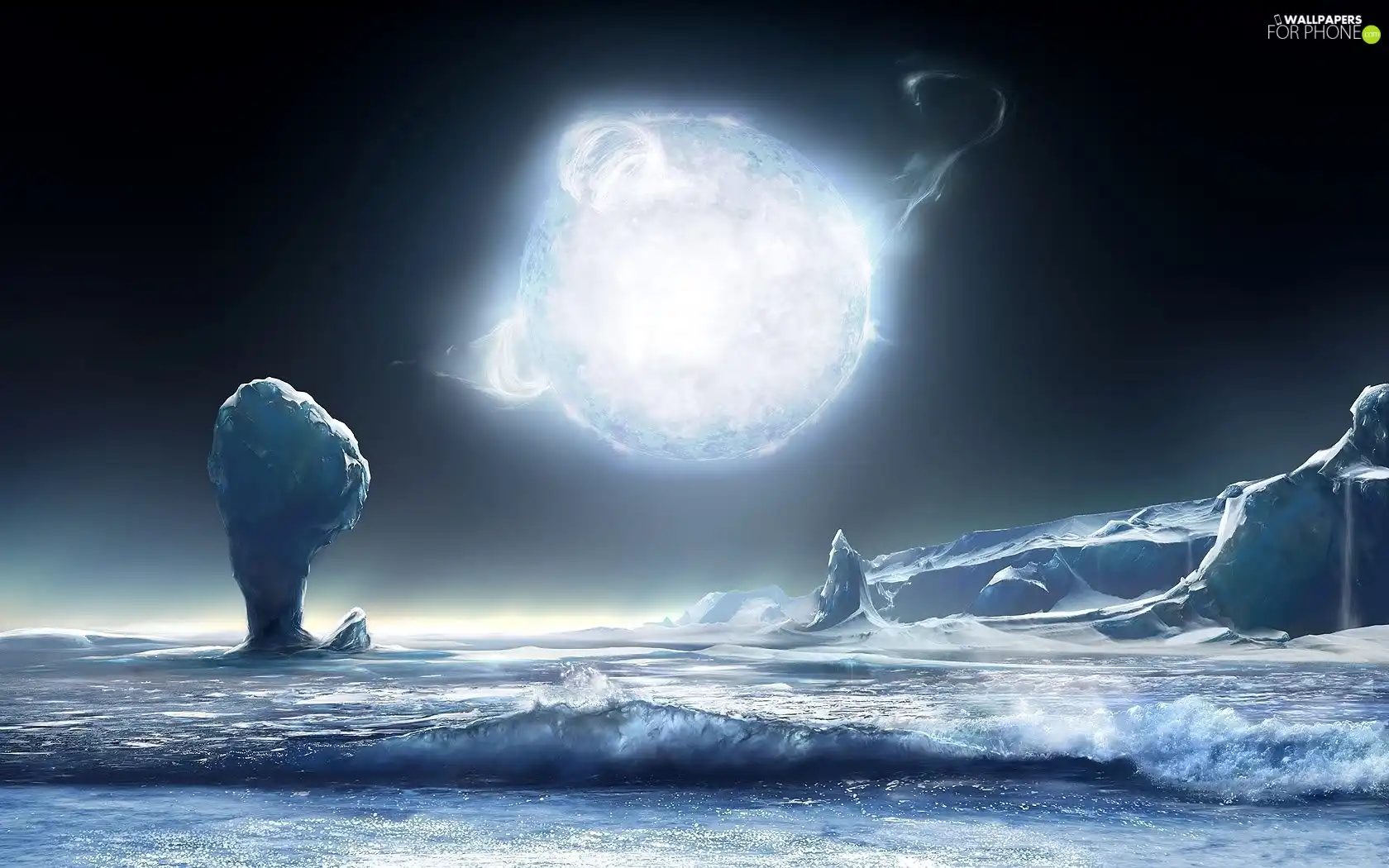 Orb, Icecream, Waves, Planet