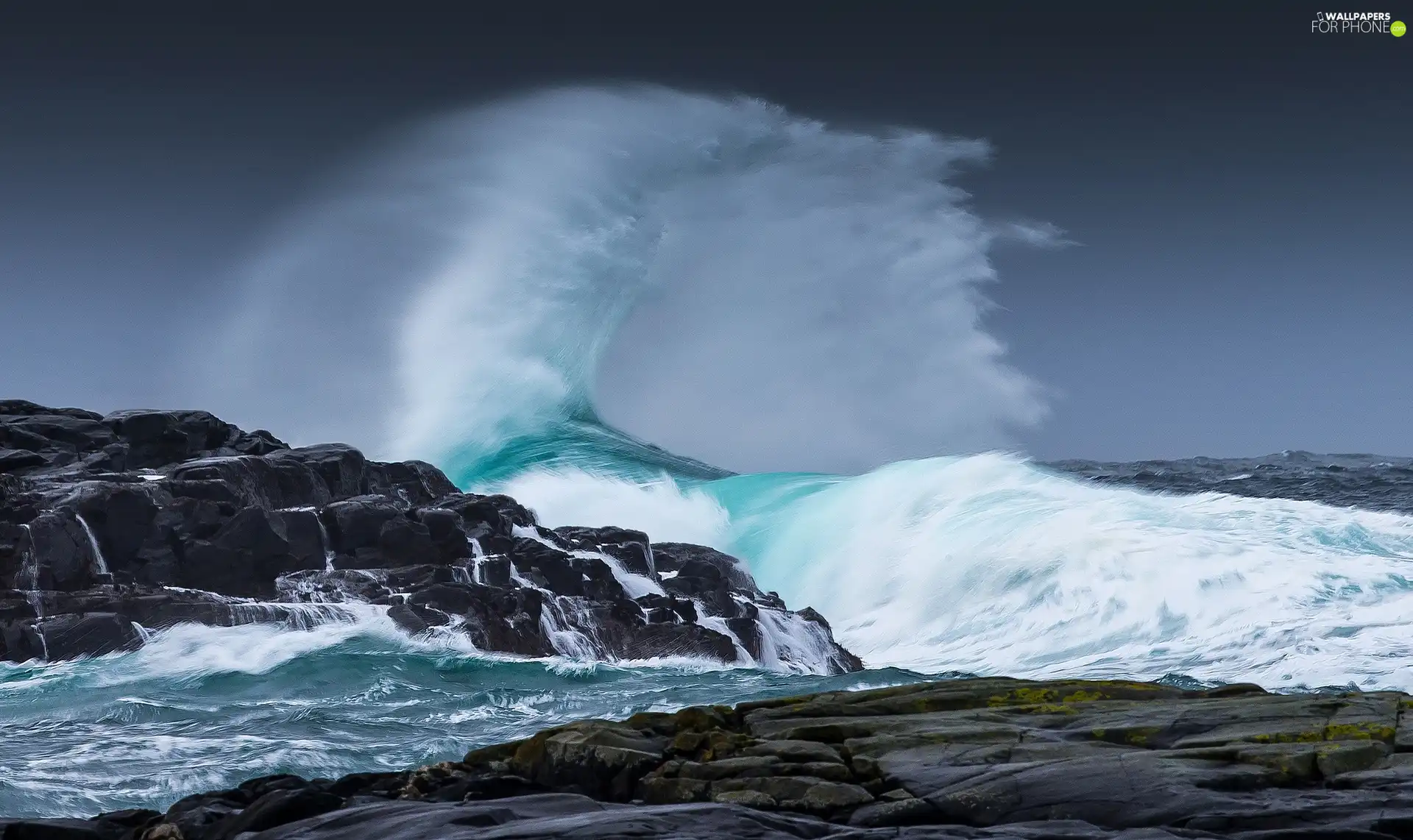 Stones rocks, sea, Waves