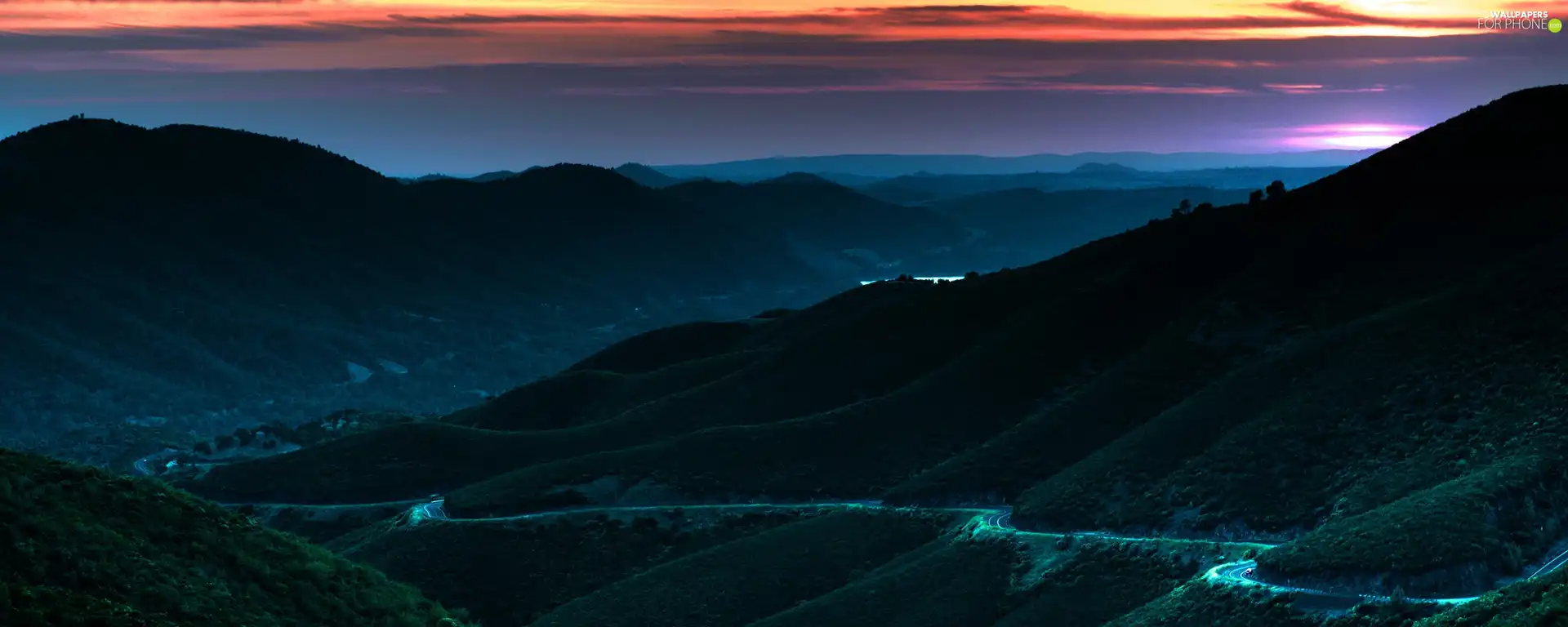 Way, Mountains, winding