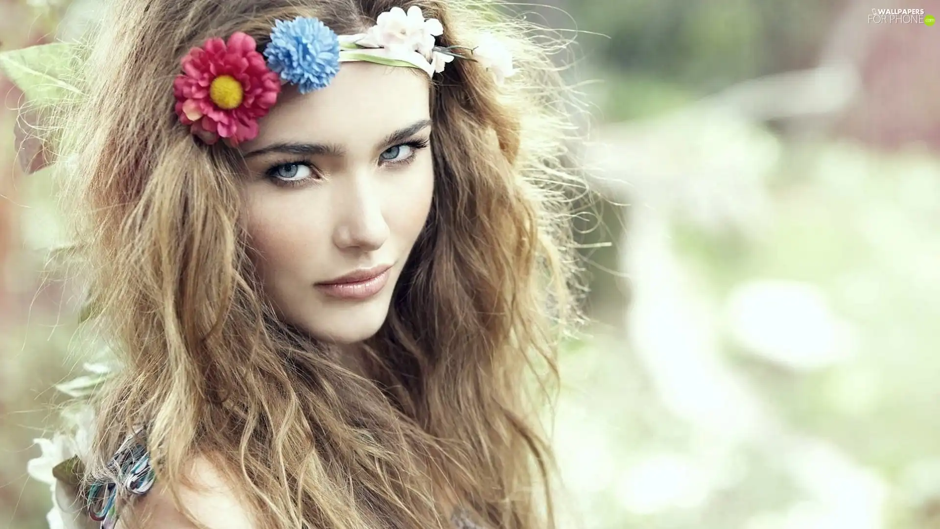 We, hair, make-up, Flowers, Women