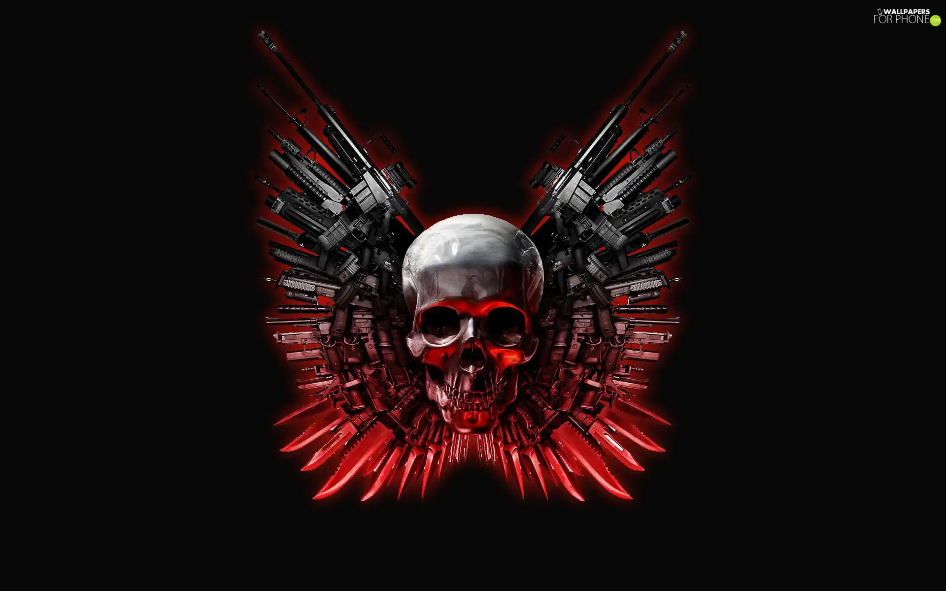 skull, weapons