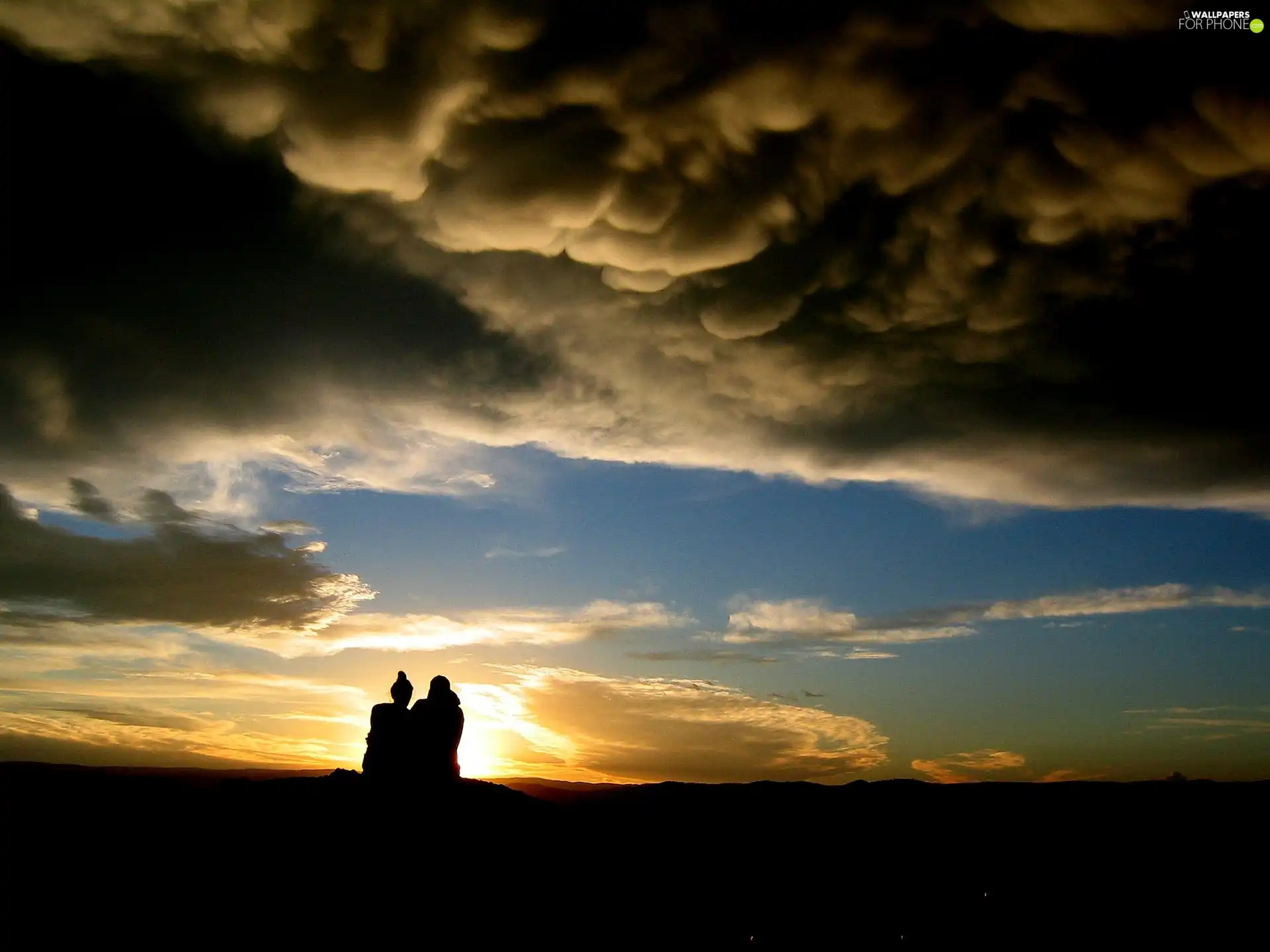 west, Sky, clouds