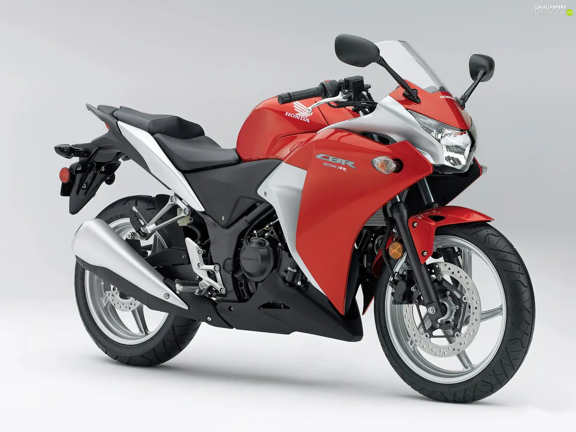 Honda CBR 250R, red, White