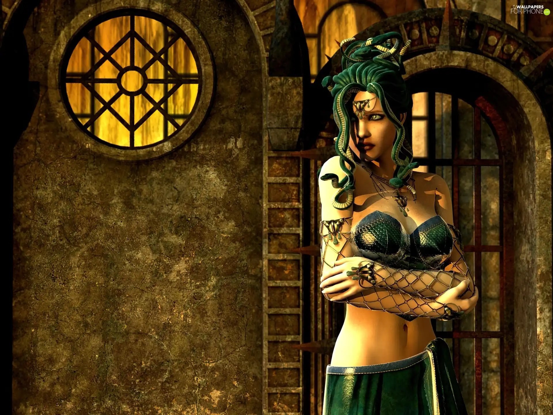 Women, Hair, Window, green ones