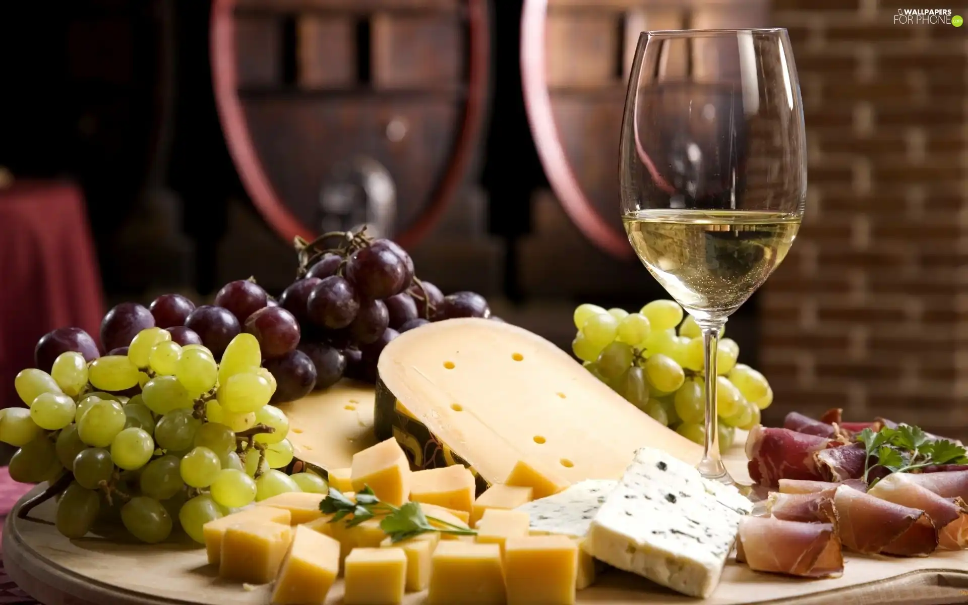 Wine, Grapes, Cheese