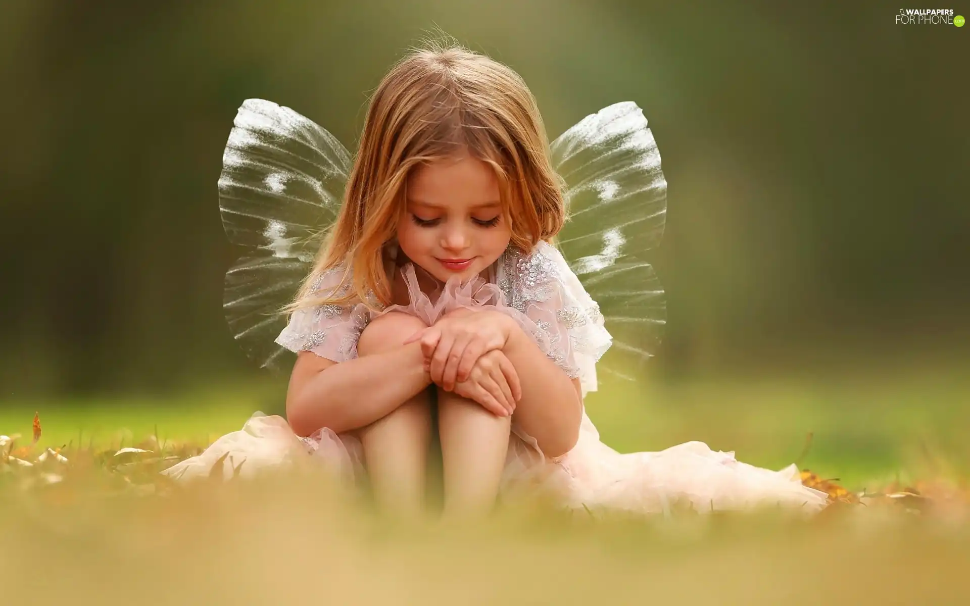 Kid, angel, wings, girl