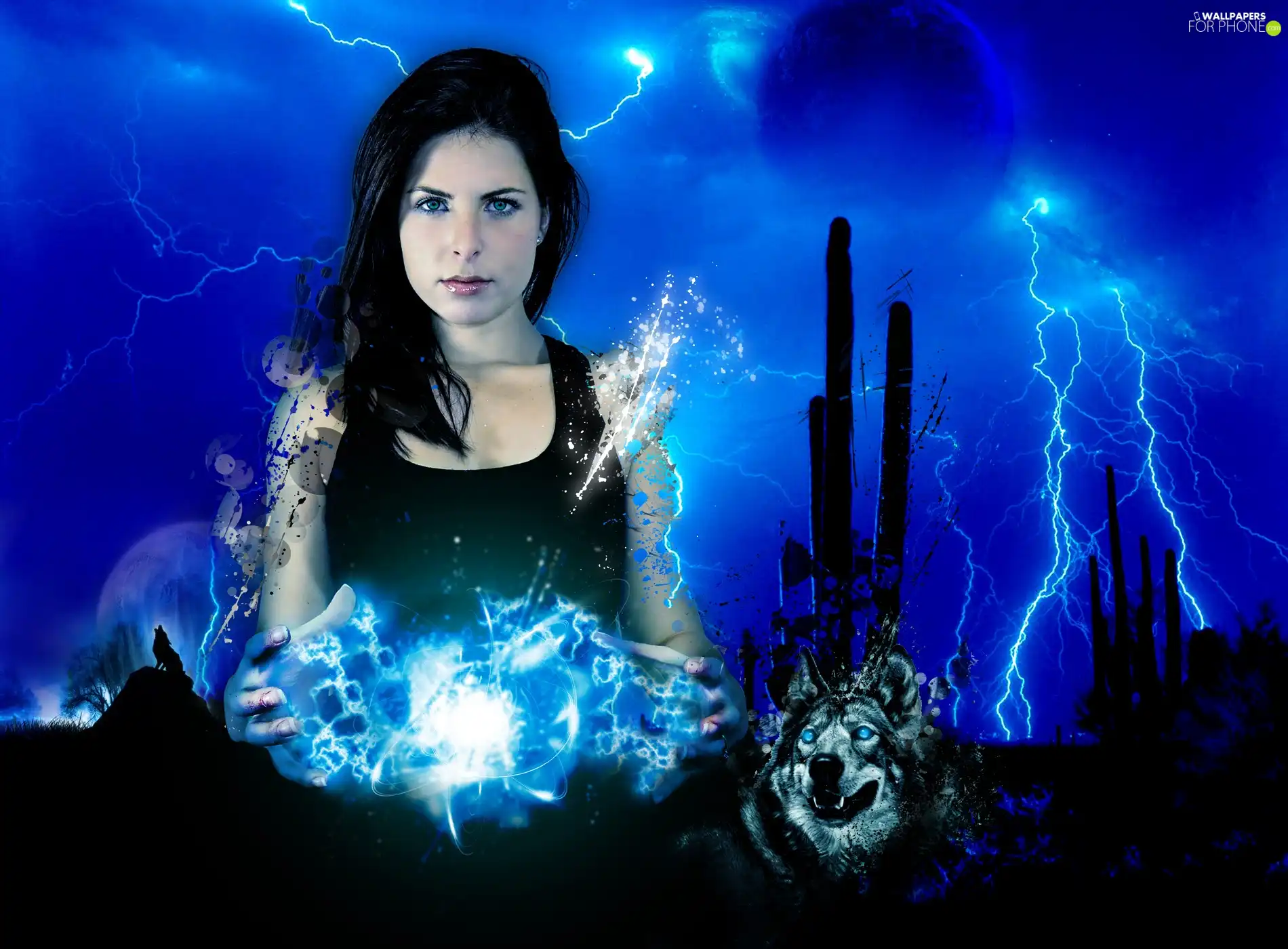 Women, atmospheric, Wolf, discharge