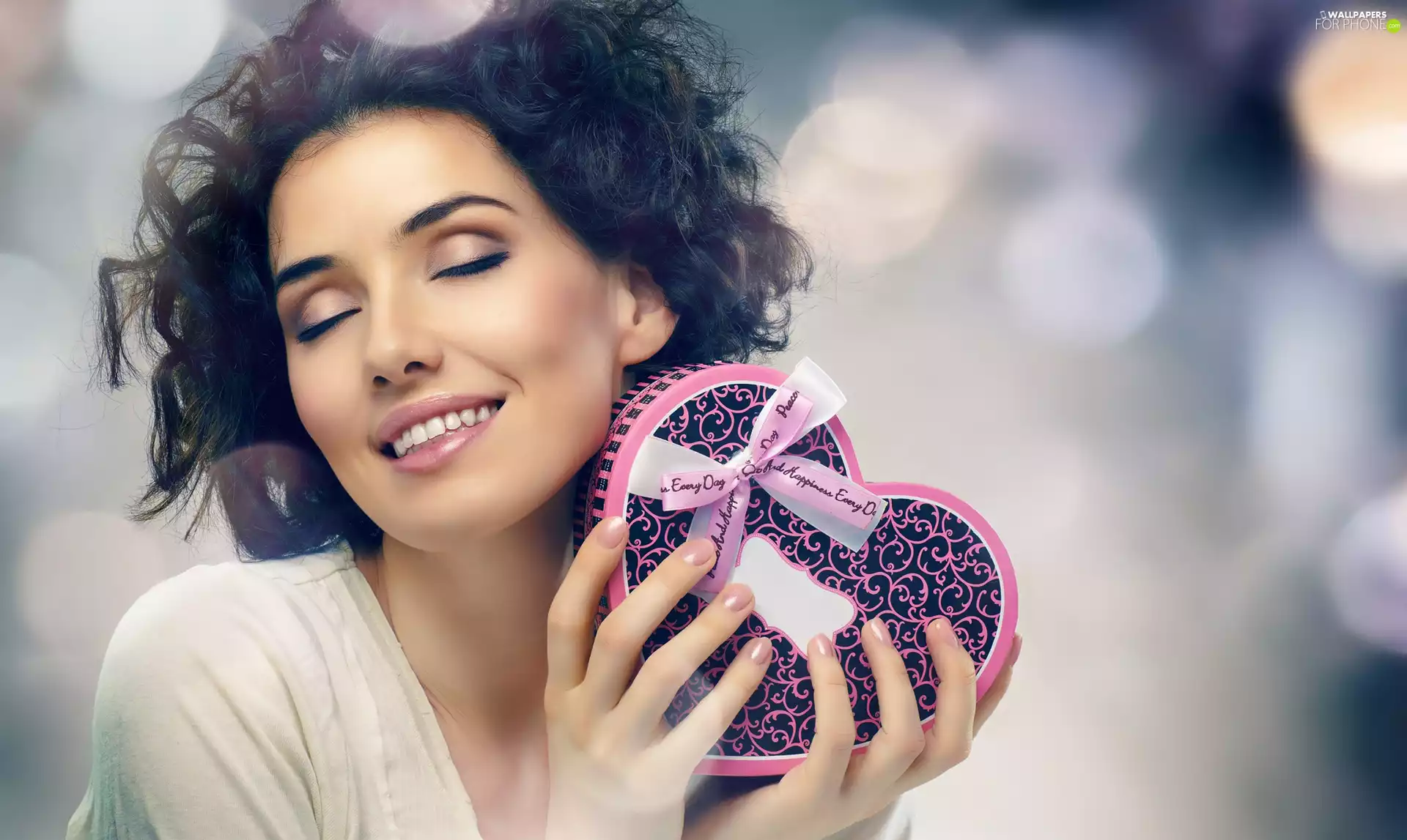 girl, Box, Heart, Women