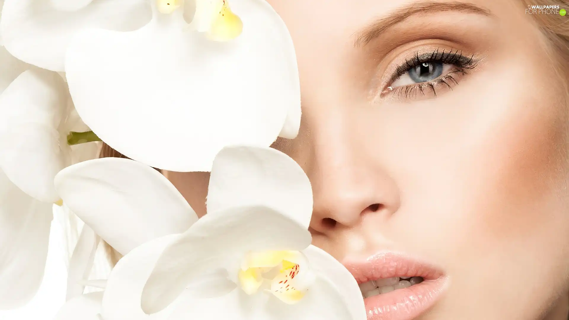 White, face, Womens, orchid