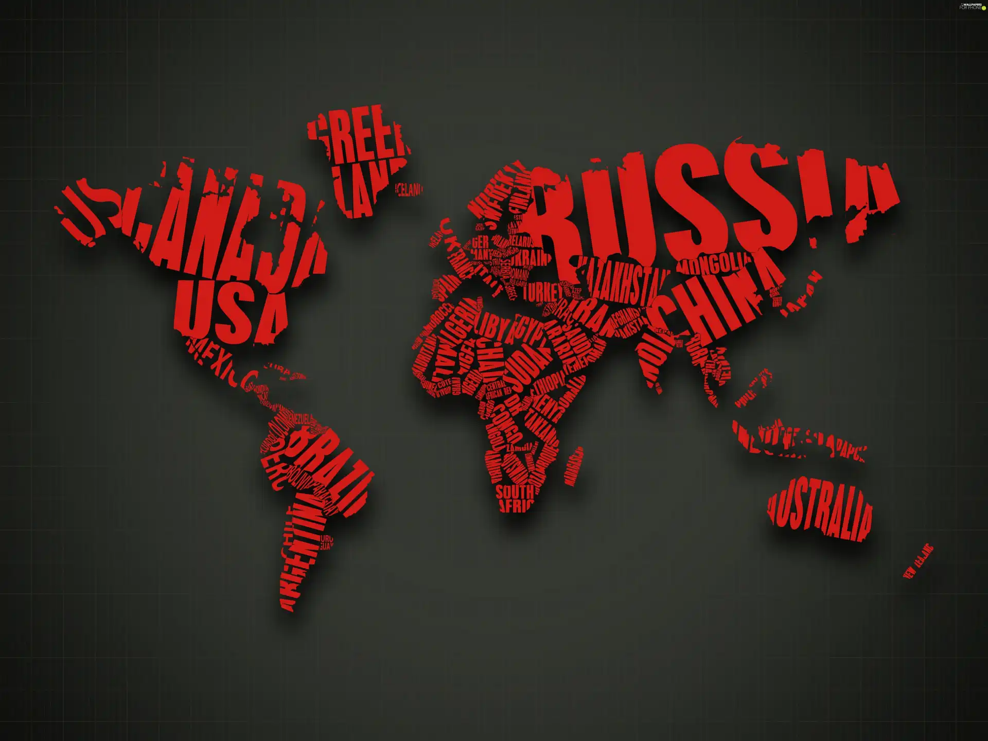 world, Political, Map
